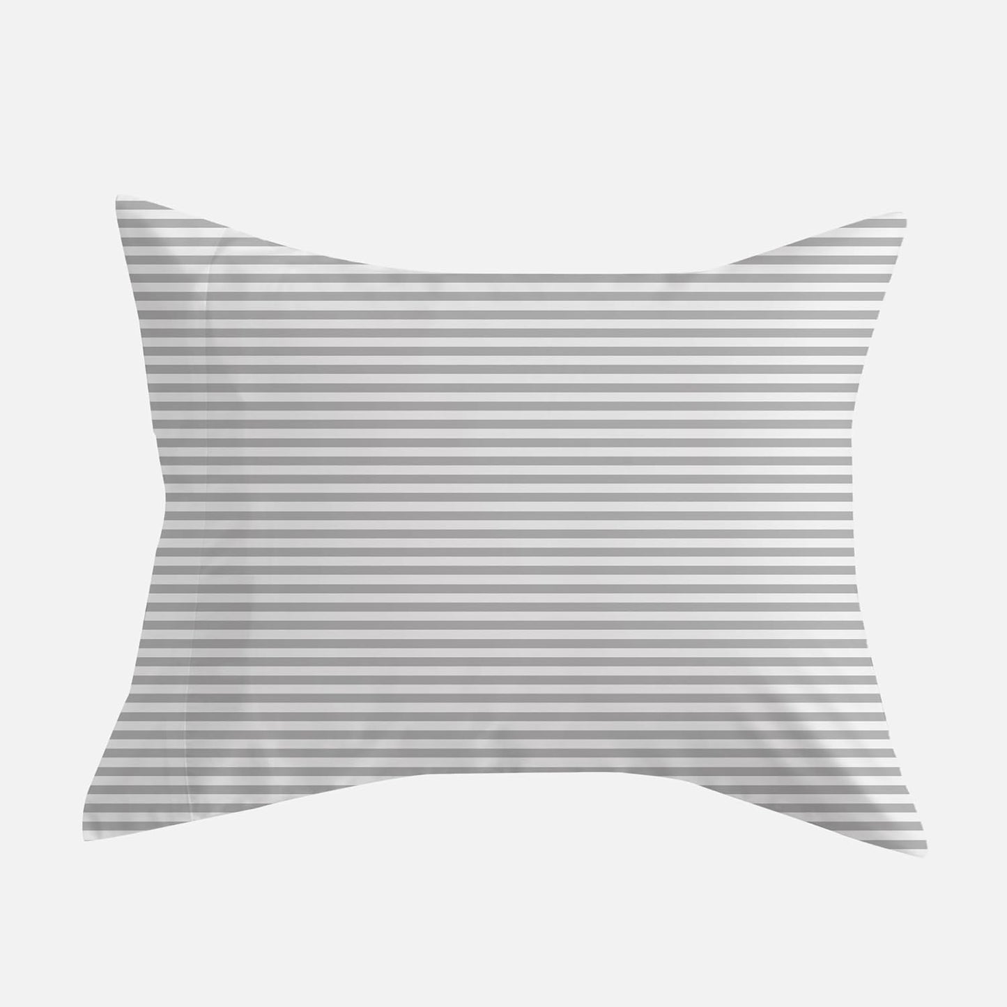 DOZ Pillowcase Set, 100% Viscose derived from Bamboo, Organically Grown, Buttery Soft, Silky, Breathable, Cooling, Oeko-TEX, High GSM, 2-Pack, Envelope Closure (King, Stripe)