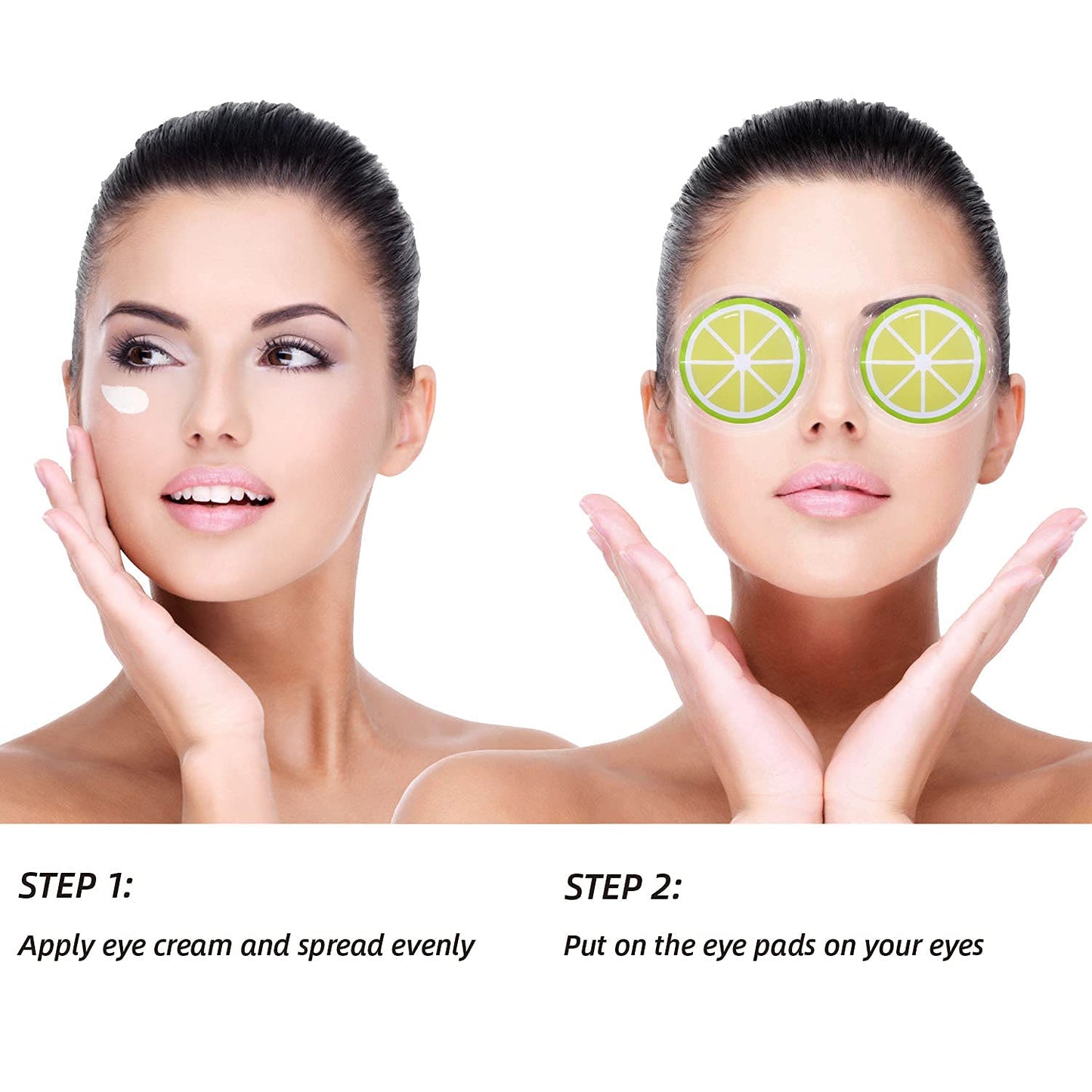 ZNÖCUETÖD Gel Ice Pack Reusable Cooling Eye Pads and Under Eye Patches,Eye Hot Cold Treatment Pack for Redness,Pain Relief and Eye Relax