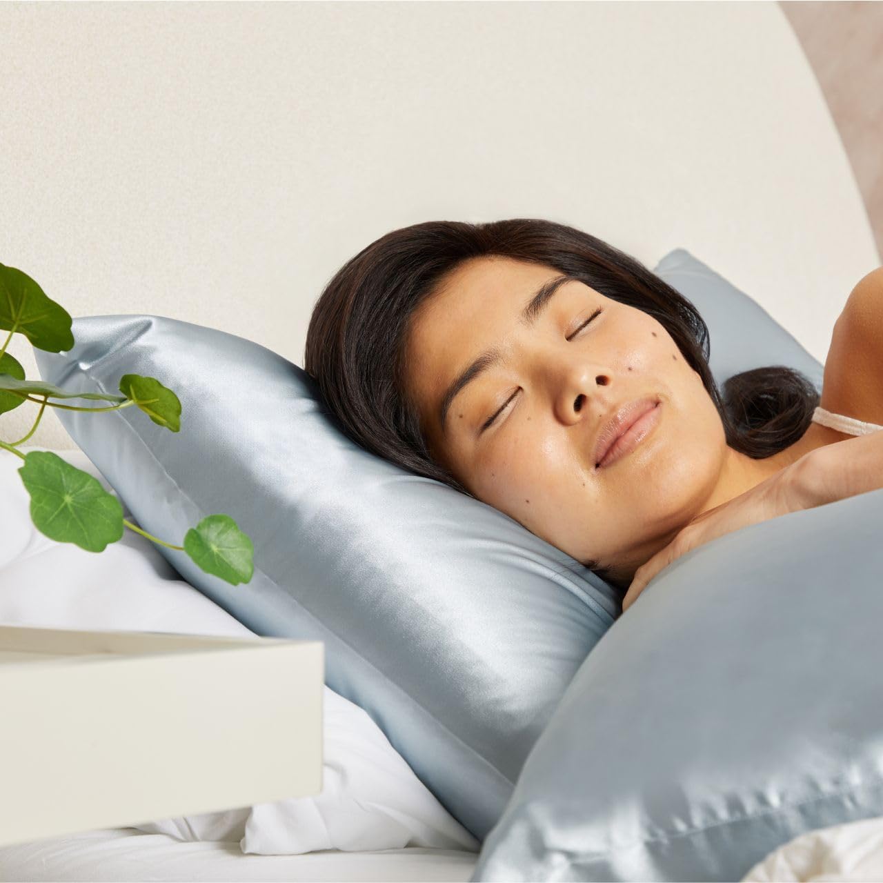 Kitsch Satin Pillowcase, Softer Than Silk Pillow Cases King, Cooling Pillow Covers, Satin Pillowcase with Zipper for Hair, Skin & Quality Sleep, Wrinkle-Free & Smooth, King Size 19"x36", Haze Blue