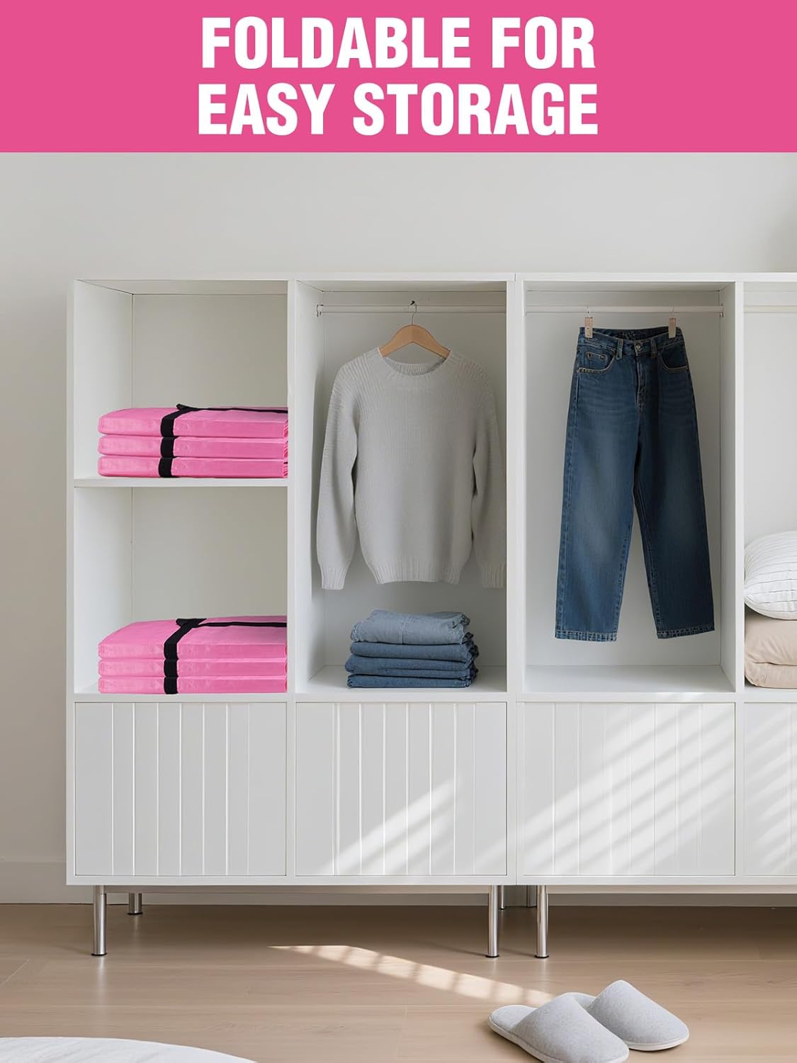 WORKPRO 66 Gallon Extra Large Moving Bags with Zippers, Carry Handles, Heavy-Duty, Water-Resistant Storage Totes for Moving & Space-Saving Organization, Pink