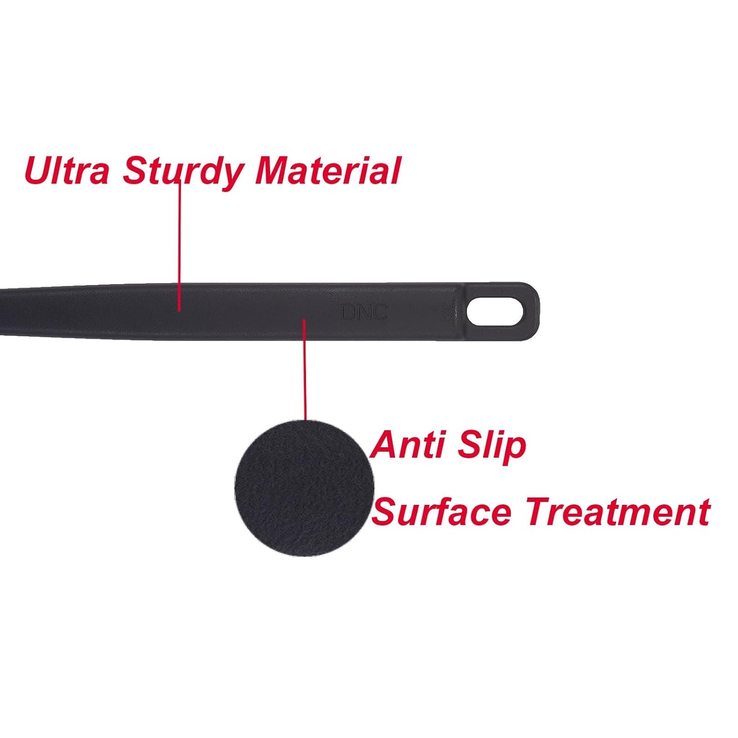 DNC Back Scrubber for Shower, Silicone Shower Brush with Long Handle Soft Bristles, Bath Body Exfoliator Washer for Men Women