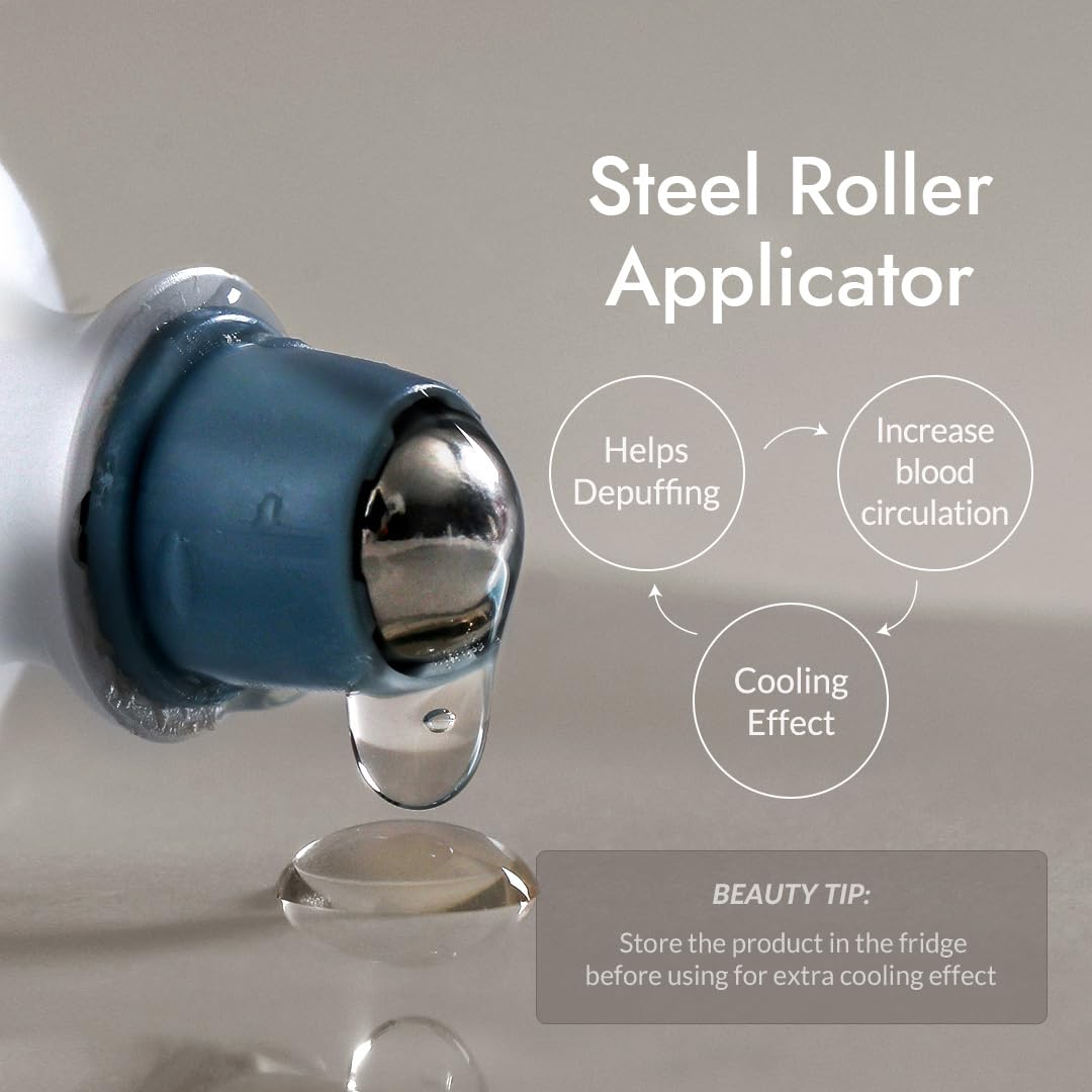 VILLAGE11FACTORY Hydro Boost Caffeine Eye Serum (0.33 fl.oz./10ml) With 10% Caffeine Solution Niacinamide & Hexapeptide-8 Depuff Elasticity Dark Circle Treatment