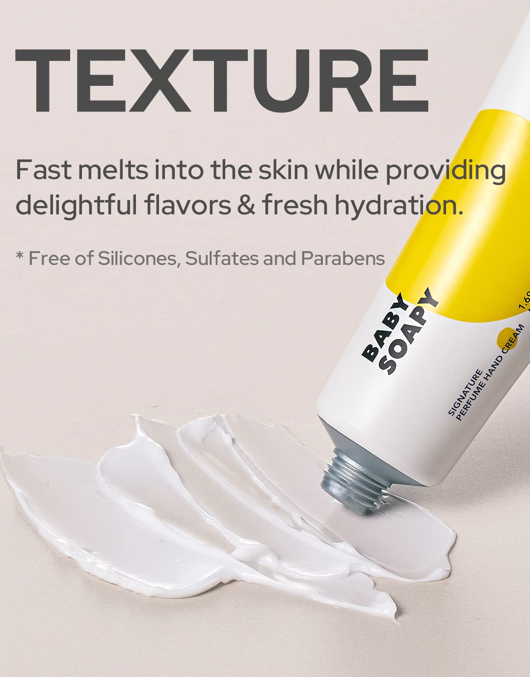 DUFT&DOFT Baby Soapy Signature Perufume Nourishing Hand Cream, Non-greasy, Refreshing Hydration, Shea Butter, Vitamin E, Feel-Good Fragrance – 1.69 oz.