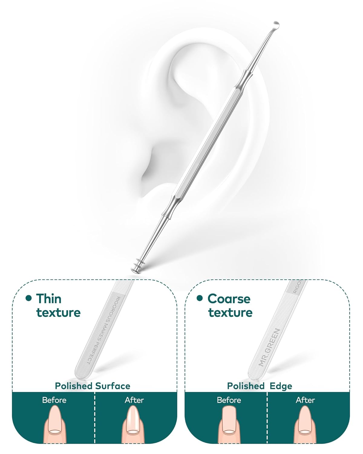 MR.GREEN Manicure Set, German Stainless Nail Clippers Set Anti Splash, Heavy Duty Fingernail& Toenail Clipper for Men& Women, Professional Personal Care Tools with Exquisite Travel Case