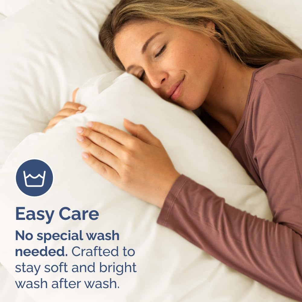 Standard Pillow Cases Set of 6 - Ultra Soft Hotel Quality Pillowcase Covers - Comfy, Cozy & Wrinkle Free - Shrink, Stain & Fade Resistant - Machine Washable Pillow Protectors - 6 Piece Set - Off White