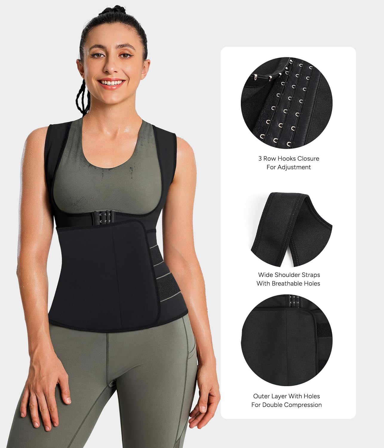 Eleady Best Neoprene Waist Trainer Corset Sweat Vest Weight Loss Body Shaper Workout Tank Tops Women