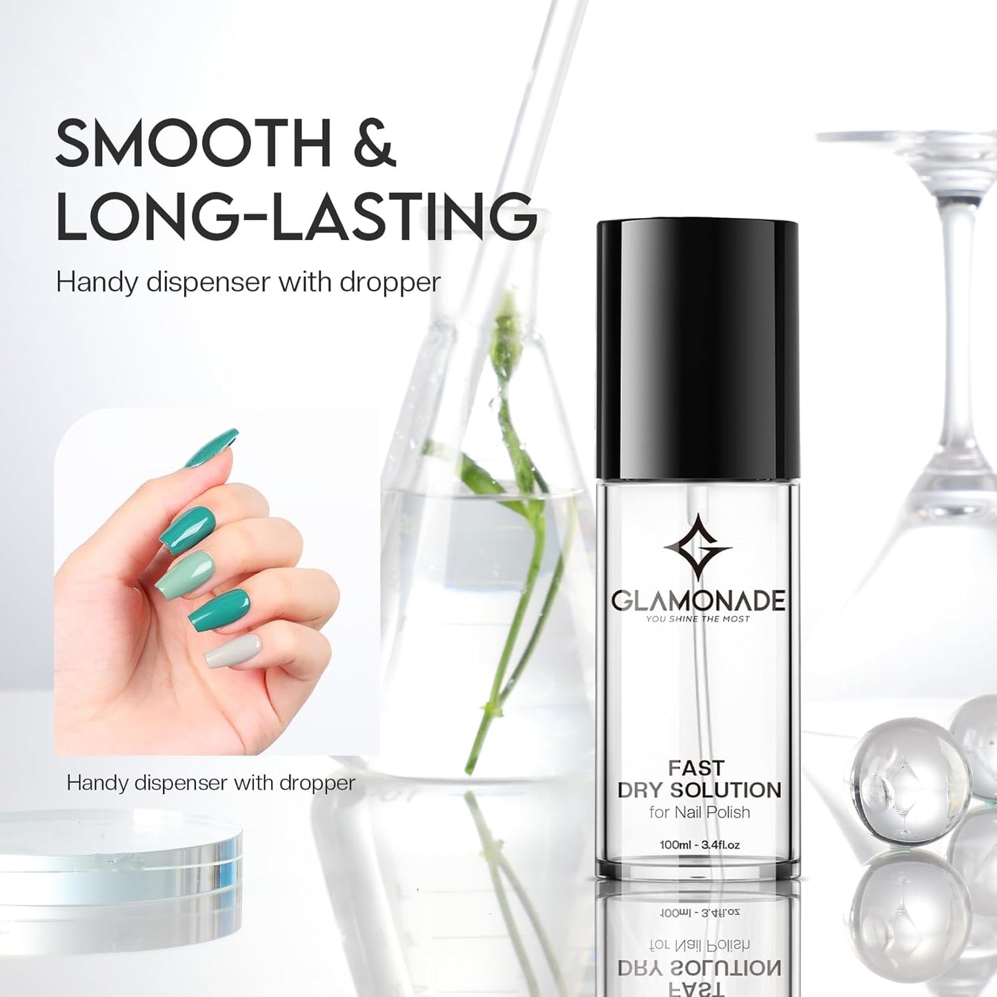Fast Dry Solution for Nail Polish Smoothness Air Dry Long-Lasting