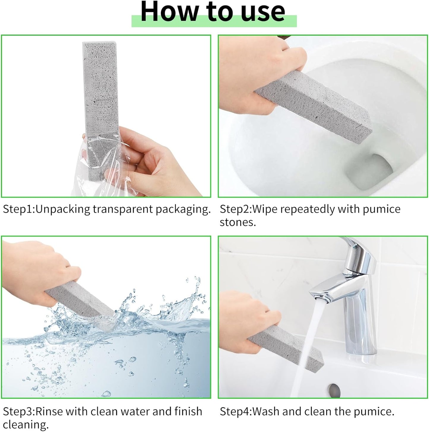 25 Pieces Pumice Stone Toilet Bowl Cleaner, Pumice Scouring Stick Remove Hard Water Ring in Toilet, Pumice Stones for Cleaning, Household, Bath, Kitchen, Pool (5.9 x 1.4 x 0.9 Inches)