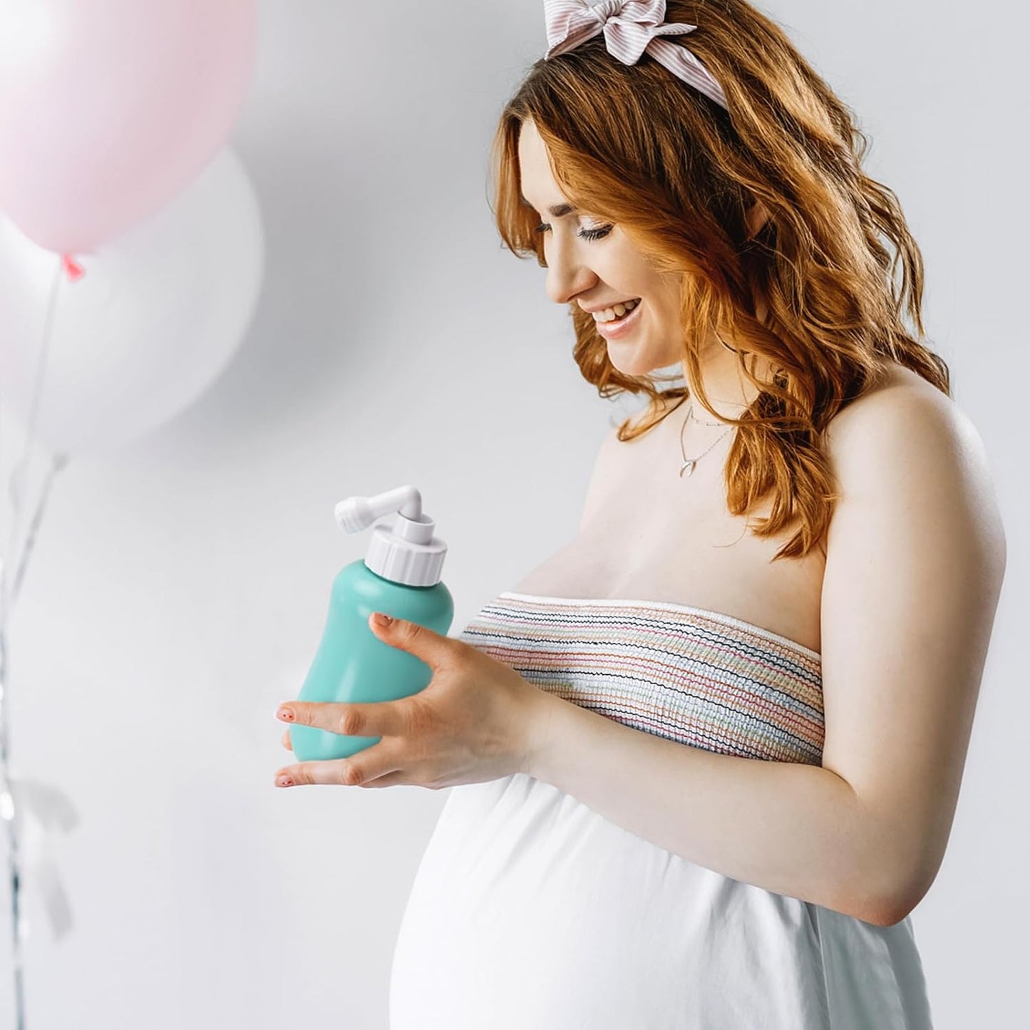 GOLDEN DEER Peri Bottle for Postpartum Care for Perineal Recovery and Cleansing After Birth 12.7 OZ Turquoise