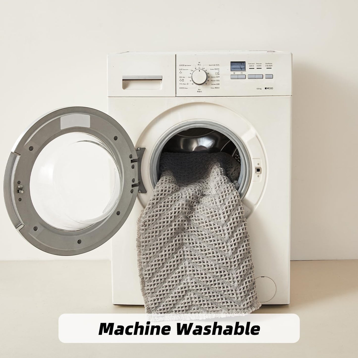 Bathroom Runner Rug Super Absorbent Non Slip Long Bath Mat Machine Washable Boho Bathroom Rugs Quick Dry Rug Runners for Hallway Bedroom Laundry Room,Grey, 2'x 6'(24" x 72")