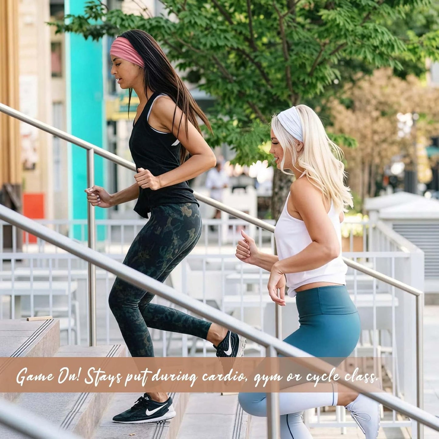 Wide Headbands for Women Knotted No Slip Head Bands Soft Turban Headband Hair Accessories Boho African Solid Color Head Wraps for Women Yoga Workout Pack of 6