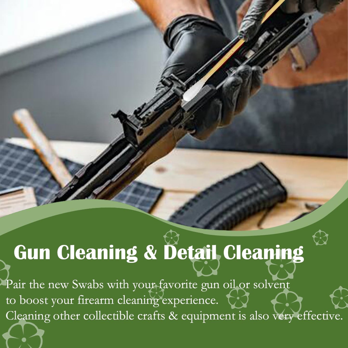 6 inch Long Cotton Swabs in Storage Box 500PCS,Bamboo Sticks & Highly Absorbent Tipped Applicators for Makeup, Gun Cleaning, Pet Care