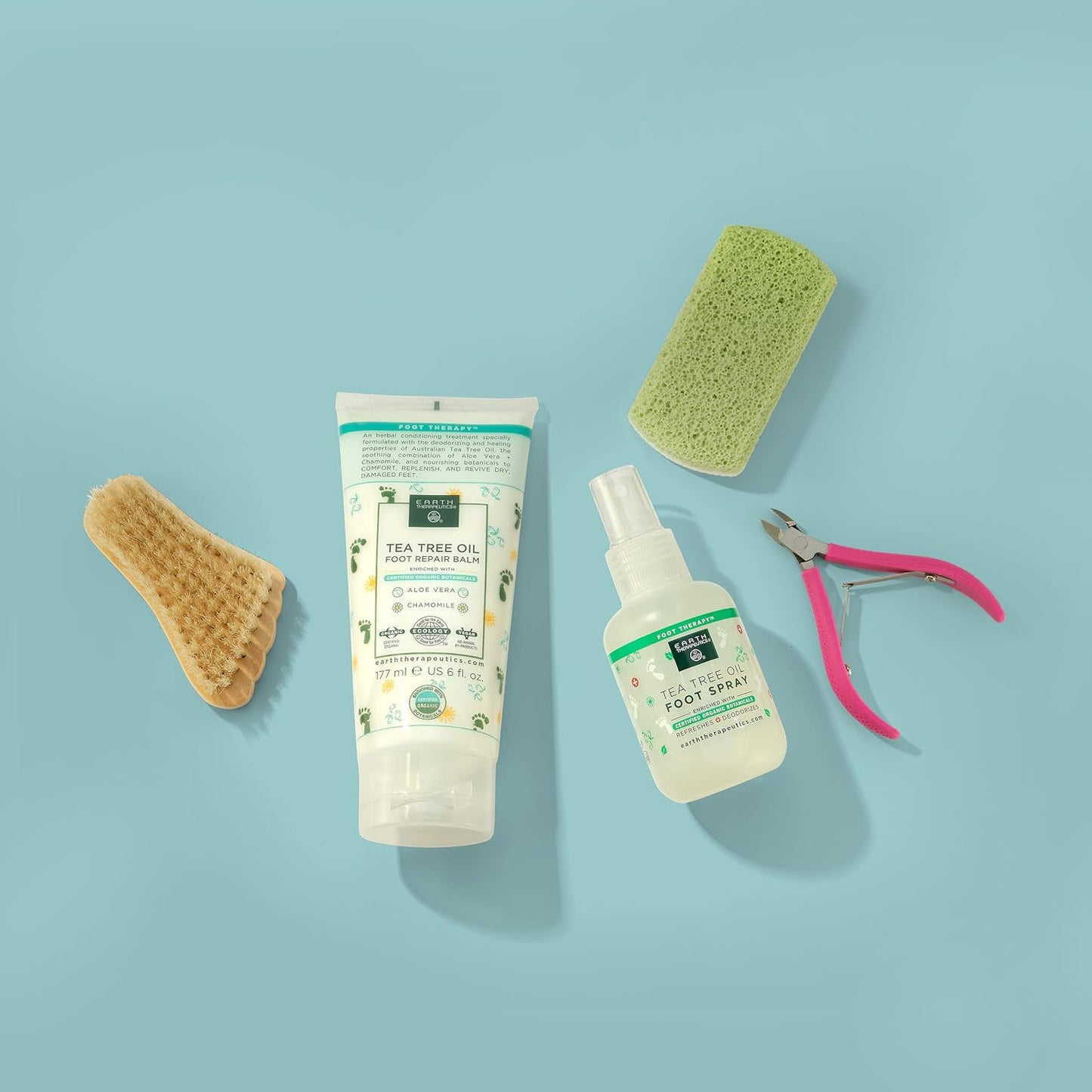 Earth Therapeutics Tea Tree Oil Foot Balm – Australian Tea Tree Oil w/Aloe Vera & Chamomile – Hydrates, Softens & Conditions Dry Cracked Feet, Heel and Calluses – Soothe Irritated Skin – 6 Oz