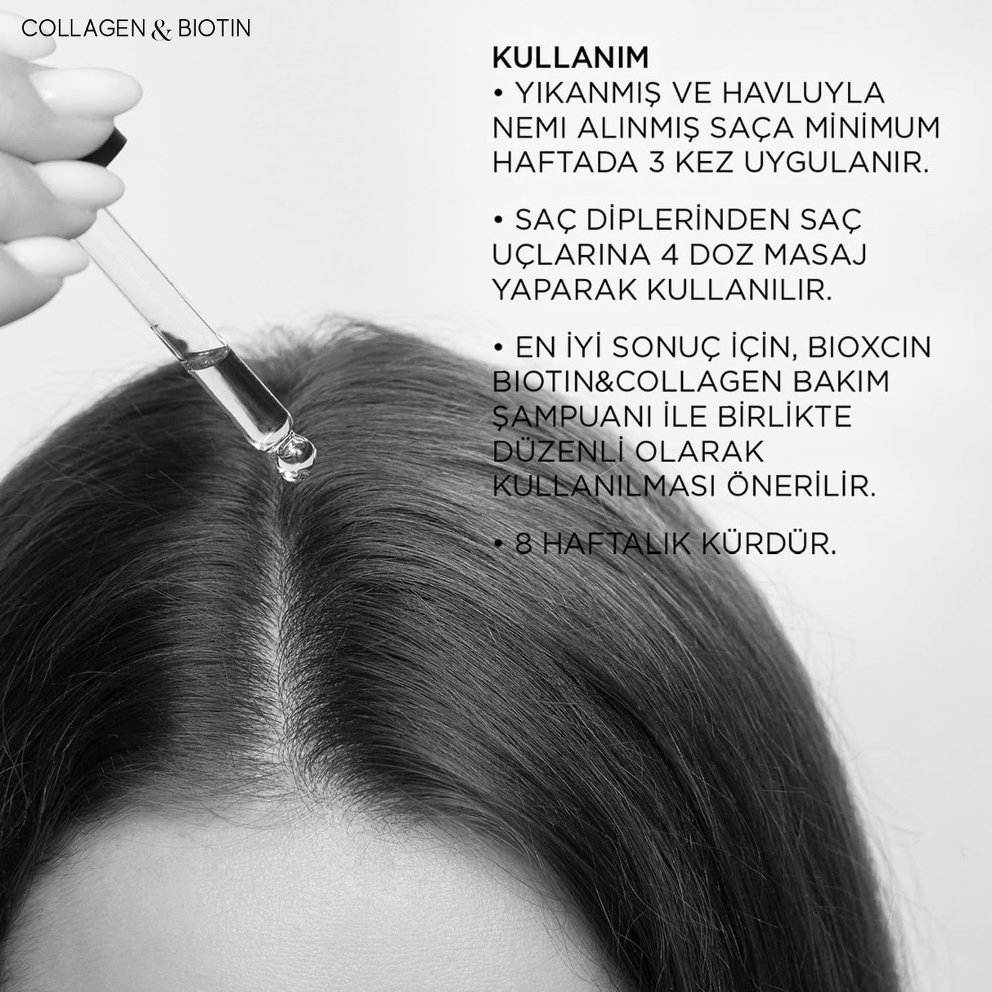 Collagen and Biotin Volumizing Hair Serum Thickening and Strengthening Styling Serum for Thin, Weak and Damaged Hair Nourishing Anti-Hair Loss Formula, Daily Hair Growth and Repair Care 100 ML