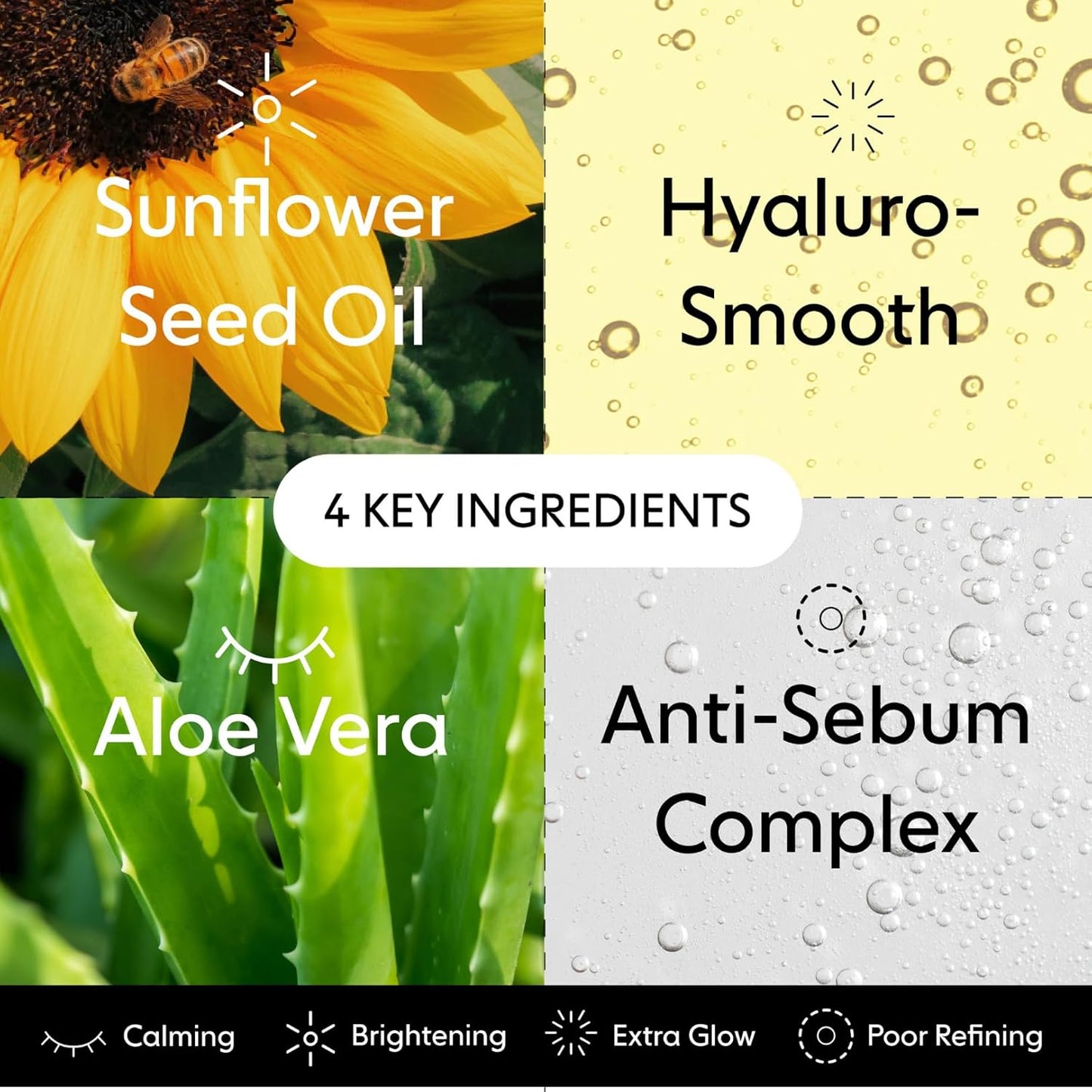 LOOPS DOUBLE TAKE - Glow Hydrogel Korean Face Mask - Calms & Soothes Skin’s Surface - Helps Refine Pores Glowing and Luminous - For All Skin Types - 5 pc