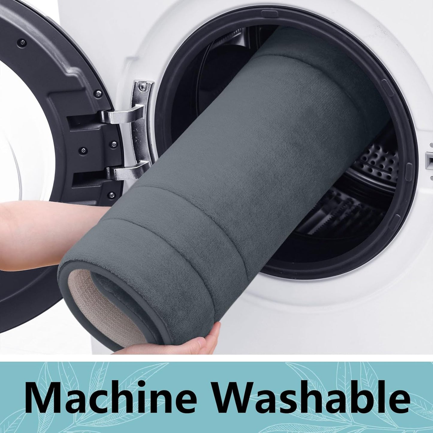 Arotive Memory Foam Bathroom Rug Mat 30x20, Ultra Soft and Absorbent Bath Mat, Machine Wash Dry, Comfortable Bath Rug Carpet for Bathroom Floor, Tub and Shower, Dark Grey