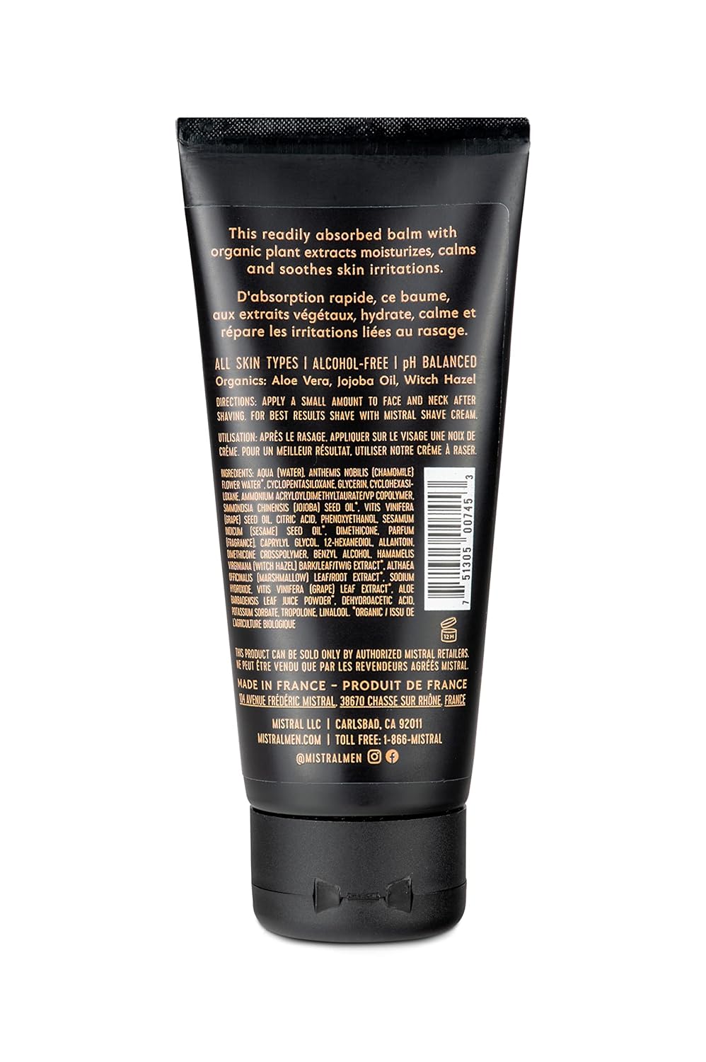 Mistral After Shave Soothing Balm, Salted Gin