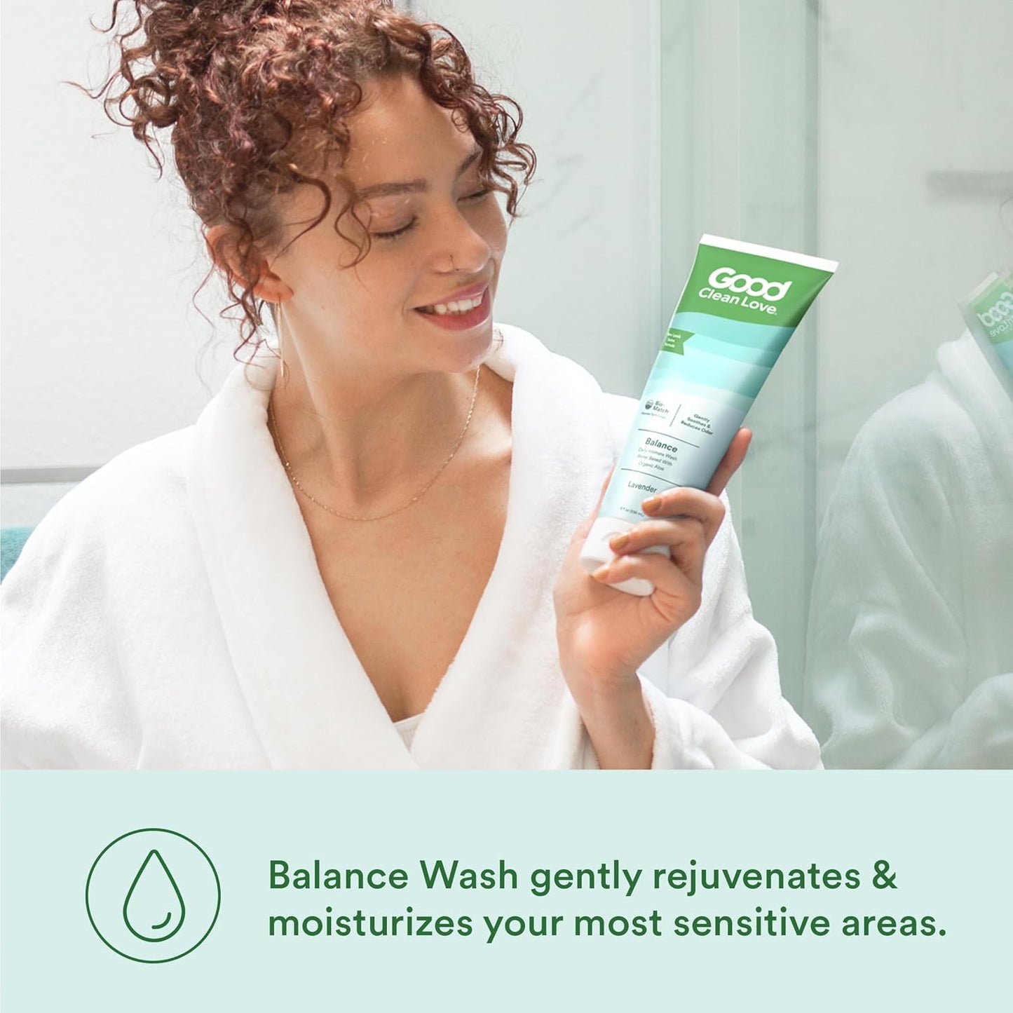 Good Clean Love Balance Feminine Wash, pH-Balanced Vaginal Moisturizer Cleanser for Women with Natural Ingredients, Gentle Cleansing Feminine Care Product, Reduces Vaginal Dryness & Odor,8 Oz (2-Pack)