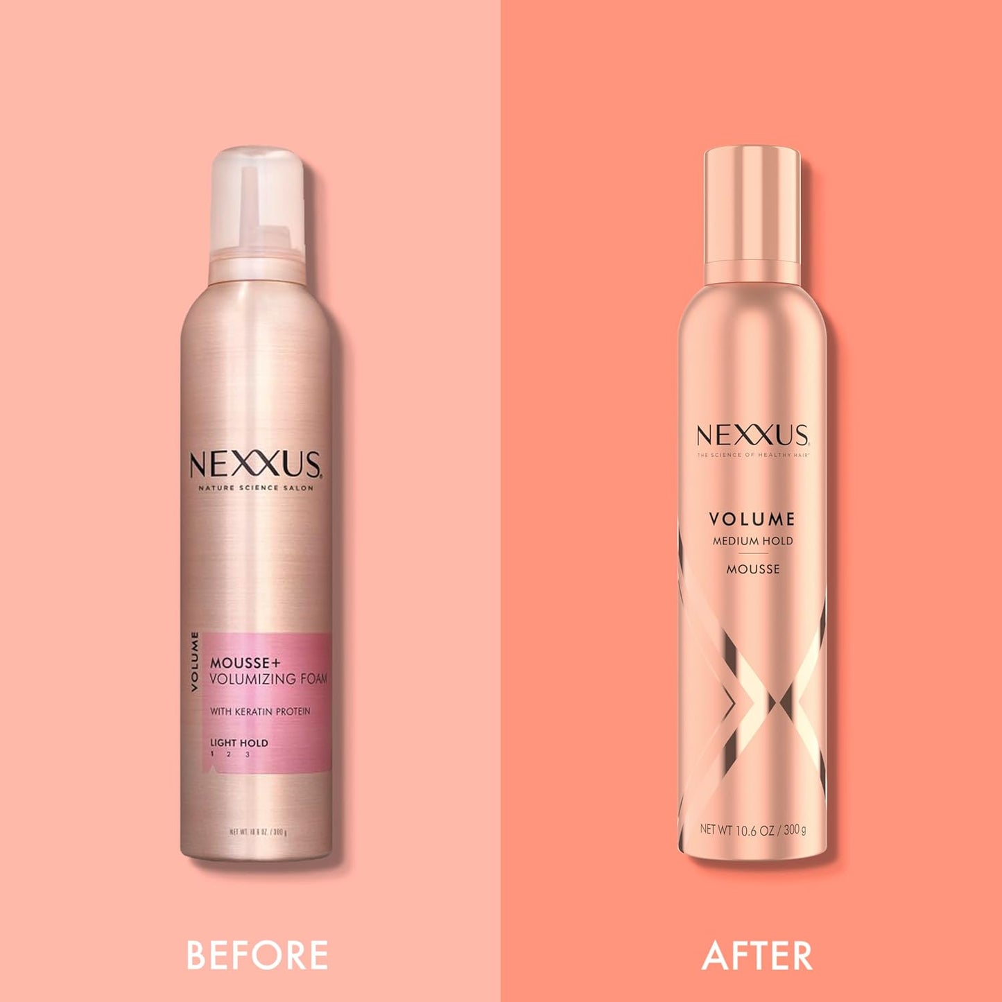 Nexxus Medium Hold Mousse Volume for a Light, Flexible Hold, with StyleProtect Technology 10.6 oz