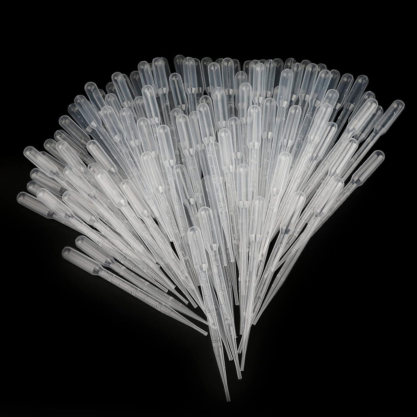 G2PLUS 100PCS 3ml Disposable Plastic Pipettes, Essential Oils Graduated Transfer Pipettes for Science Laboratory, Experiment, Essential Oils, Make up Tool