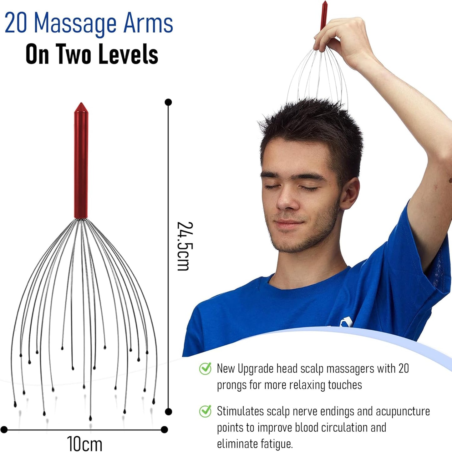 Head Massager Scalp Stocking Stuffers for Adults Men Women White Elephant Gifts Teens Gift for Men Who Have Everything Dad Christmas Mom Grandma Grandpa Him Her Stuffer Husband Ideas Boyfriend Father