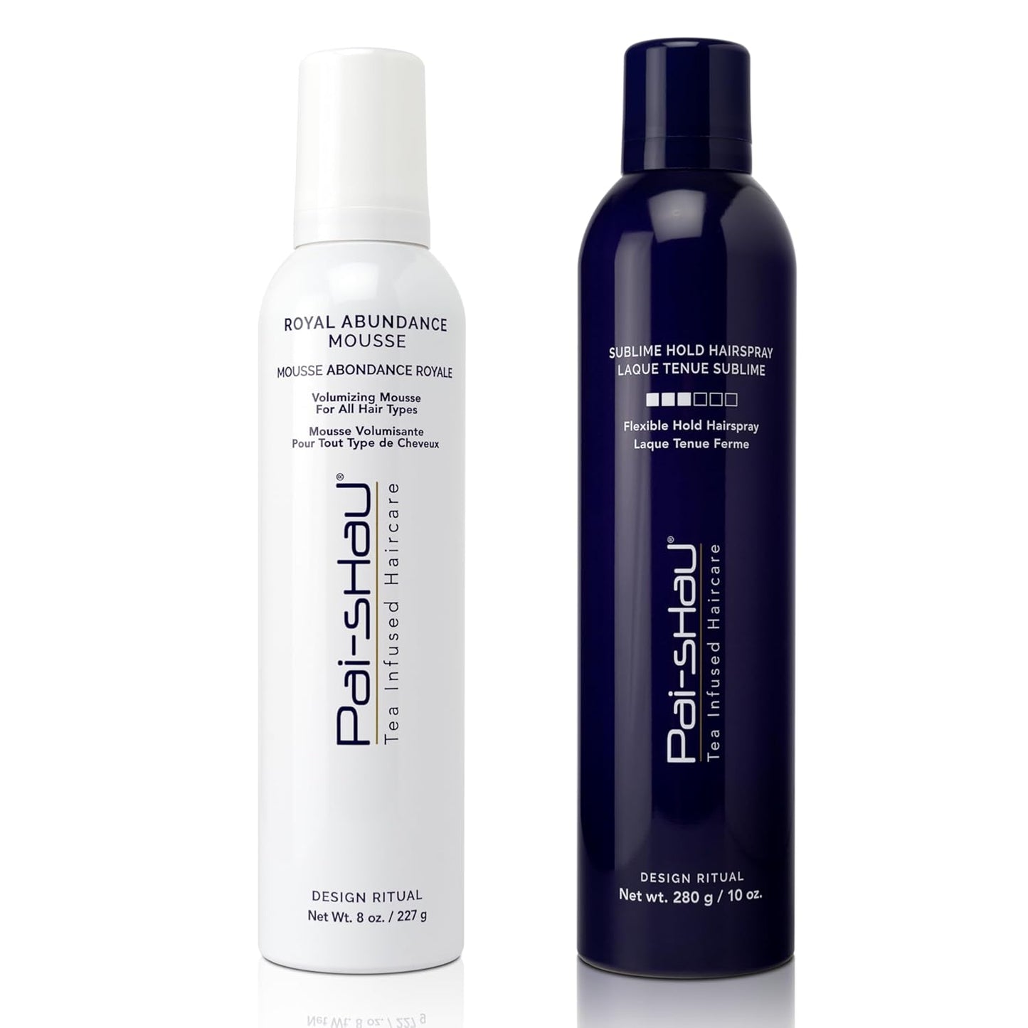 Pai-Shau Royal Abundance Mousse & Sublime Hold Hairspray - Hair Mousse & Hair Spray for Women - Hair Volumizing and Hair Styling for all Hair Types - Flexible Hold Hairspray for Shine and Protection