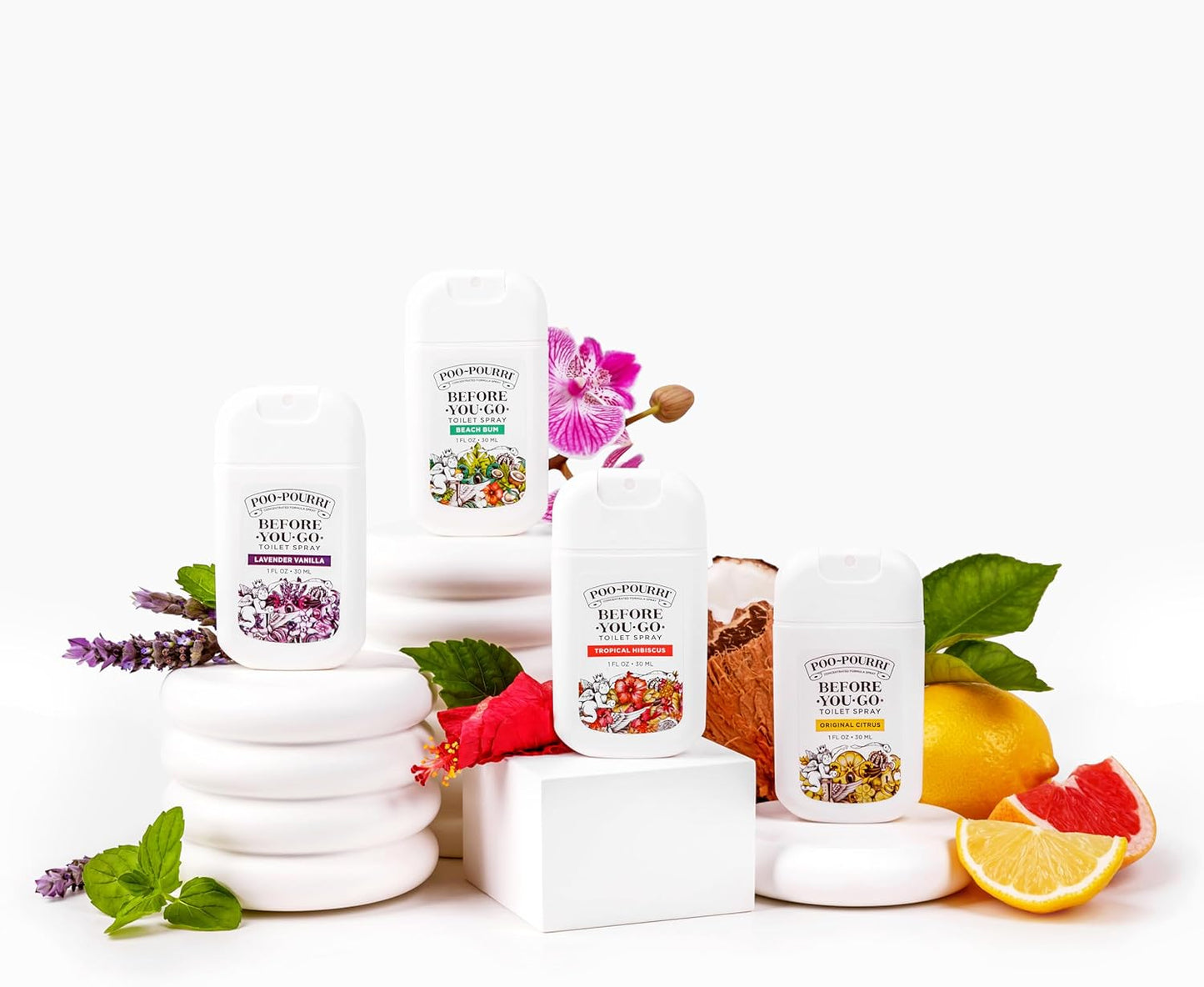 Poo-Pourri Before-You-Go Pocket Toilet Spray, Travel Essentials, 1 Fl Oz, Spring Variety 3 Pack, Each Up to 50 Uses, On-The-Go Bathroom Odor Deodorizer with Essential Oils, TSA Approved Size, 3 Scents