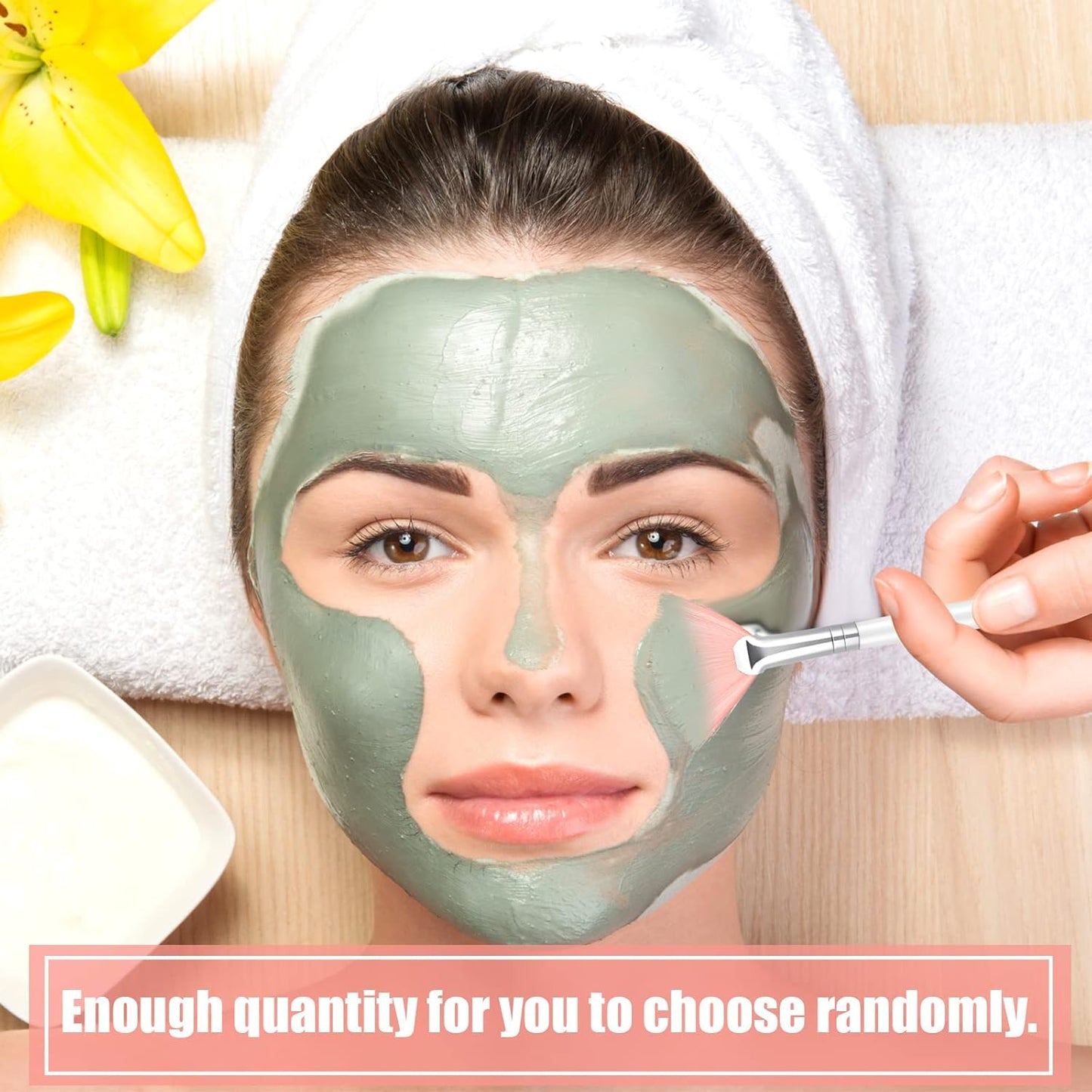 Patelai 14 Pieces Fan Brushes Applicator, Mask Brushes for Facial Makeup Tools for Face Cosmetic(Pink)