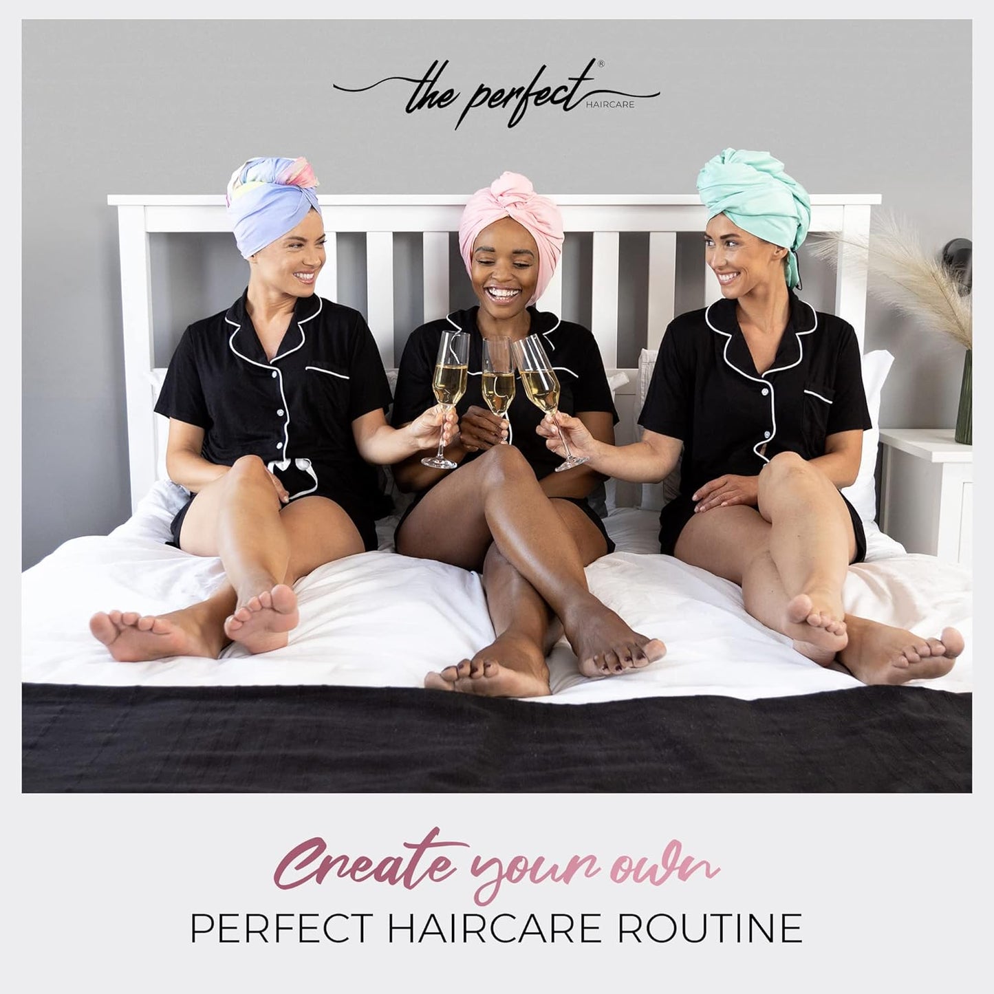 Microfiber Hair Towel Wrap + 2 Smooth Large Hair Drying Tie for Wet Hair - Anti-Frizz, Gentle, Absorbent Hair Scrunchies or Face Washing Wristband