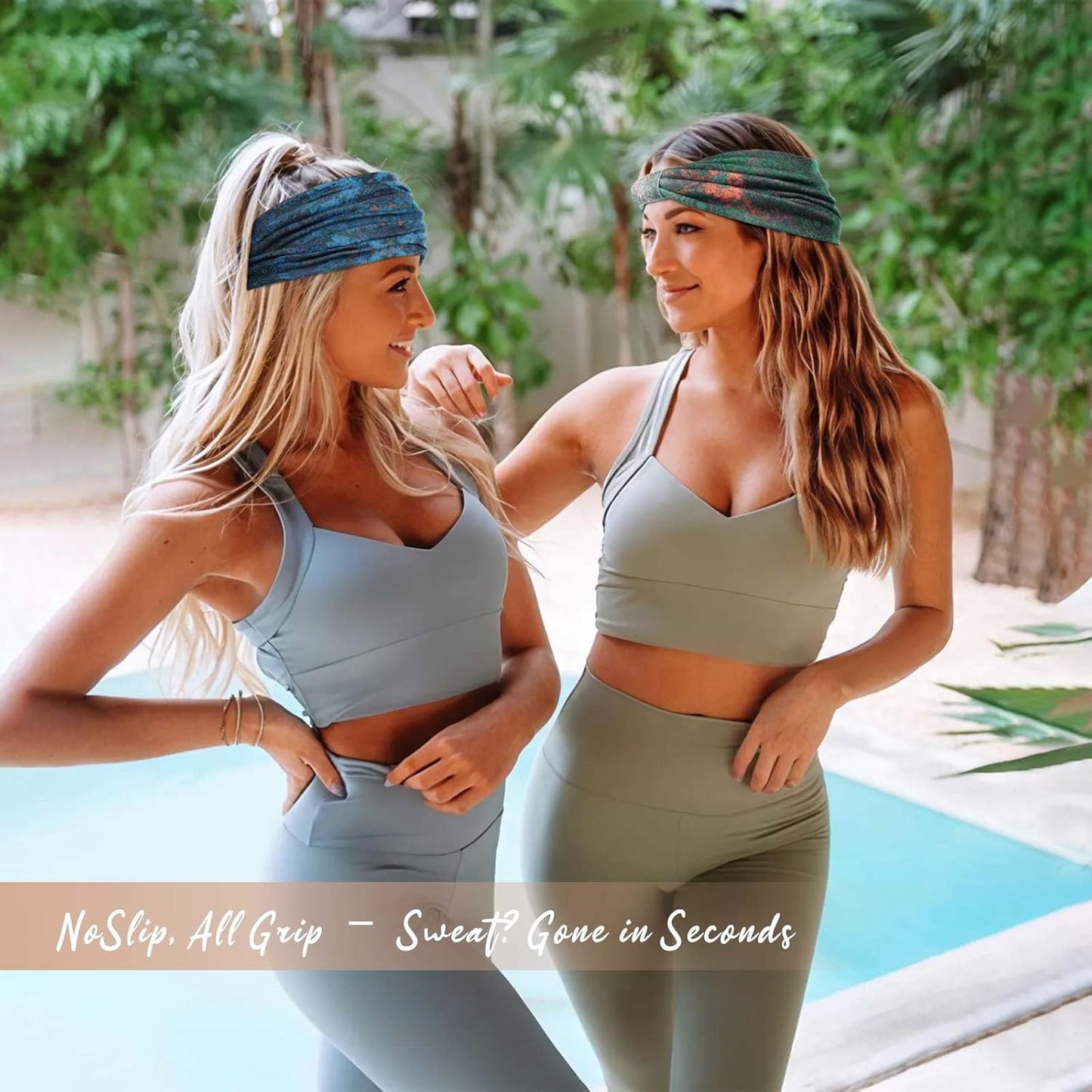 Wide Headbands for Women Knotted No Slip Head Bands Soft Turban Headband Hair Accessories Boho African Solid Color Head Wraps for Women Yoga Workout Pack of 6