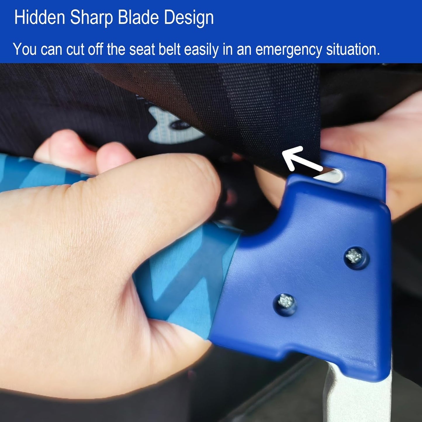 Car Door Handle for Elderly, 3-in-1 Multifunctional Handle Assist, Ultra Grip Mobility Handle for Car, Portable Vehicle Support Door Assist Bar, Max Load 500 Lbs, Anti-Slip Design, Blue/1 Pack