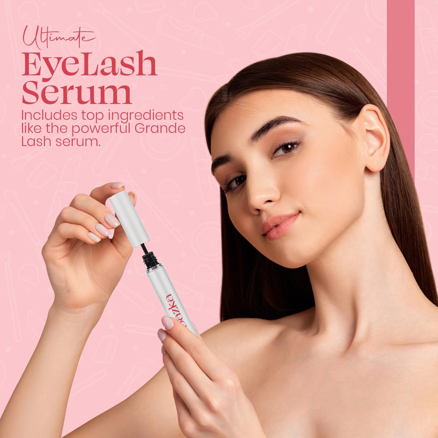 Bazka Eyelash Serum : Enhance Lash Growth & Thickness, Longer & Nourishing Formula for Prevent Moisture Loss, Twice per day (3.5mL)