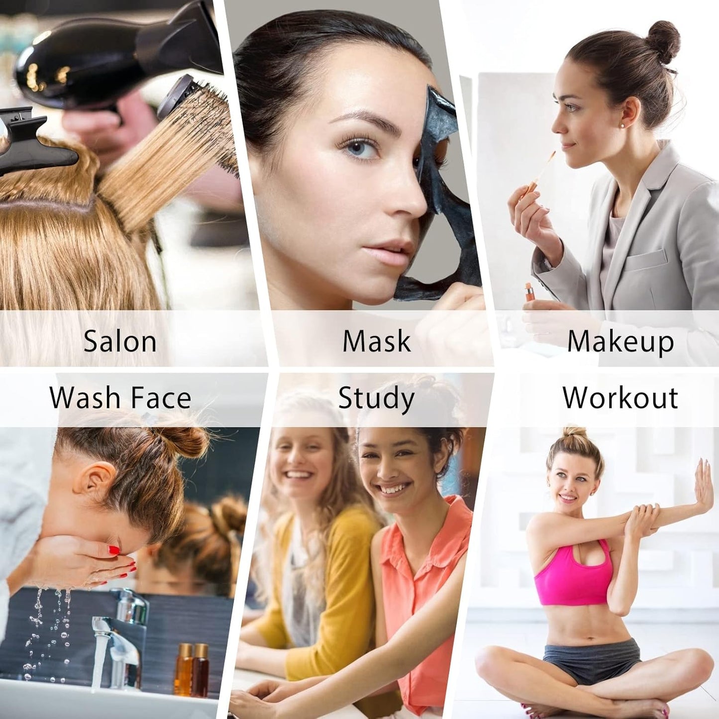 Ondder Butterfly Hair Claws and Pro Salon Clips for Styling, Sectioning, Cutting, Coloring - Hair Accessories for Women, Girls, Men