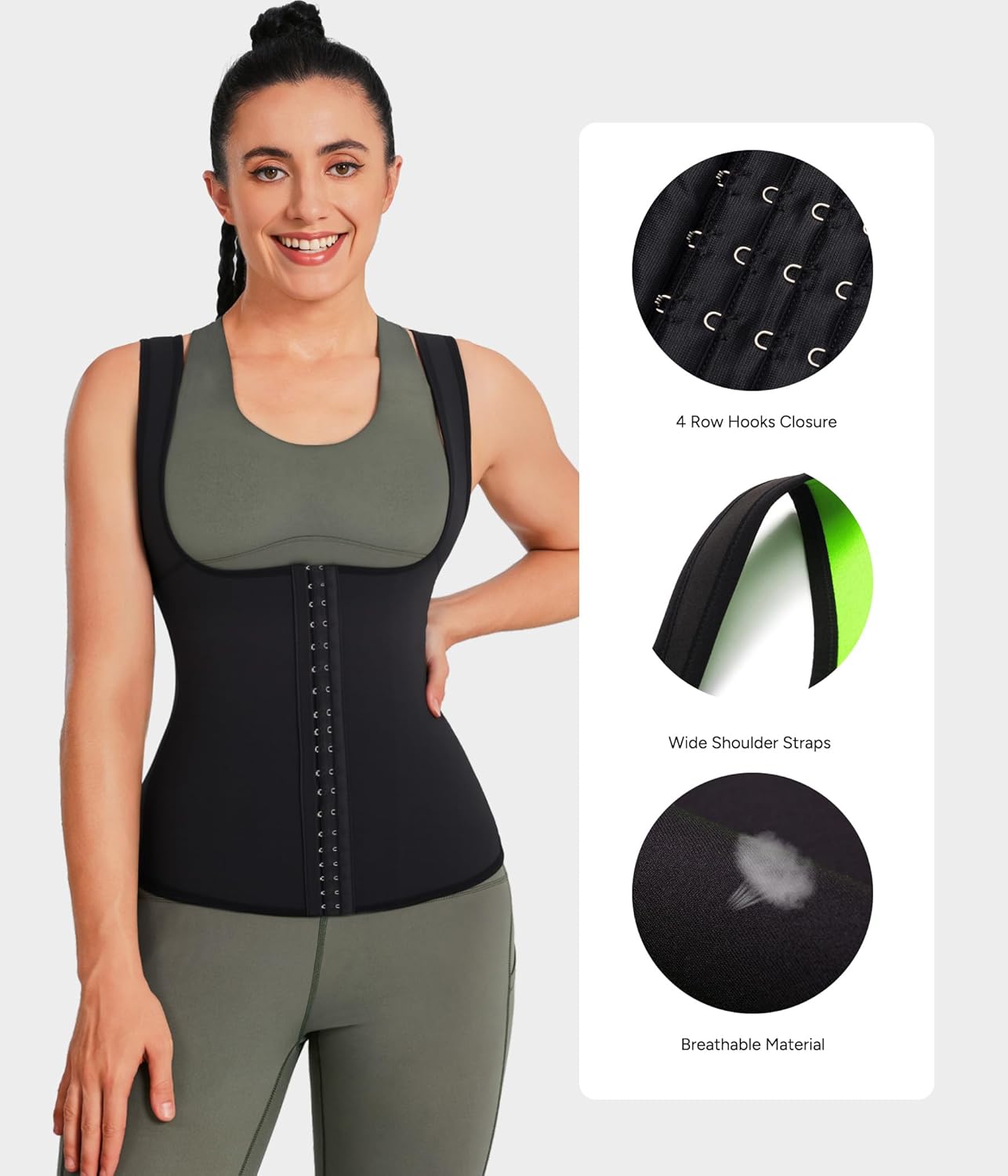 Eleady Best Neoprene Waist Trainer Corset Sweat Vest Weight Loss Body Shaper Workout Tank Tops Women