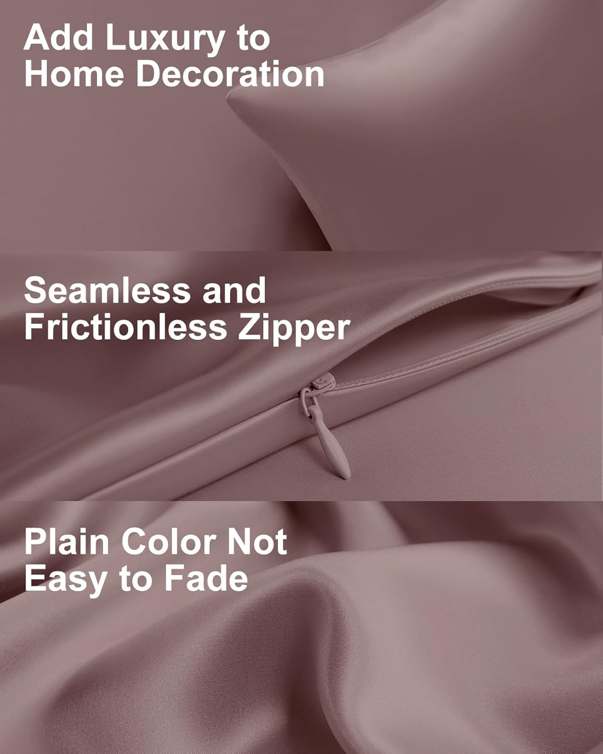 THXSILK 100% Pure Mulberry 6A+ Silk Pillowcase for Hair & Skin with Zipper Closure, Cooling, Natural, Organic, Double Sided Silk Pillow Case (Purple, Queen 20"x30", 1pc)