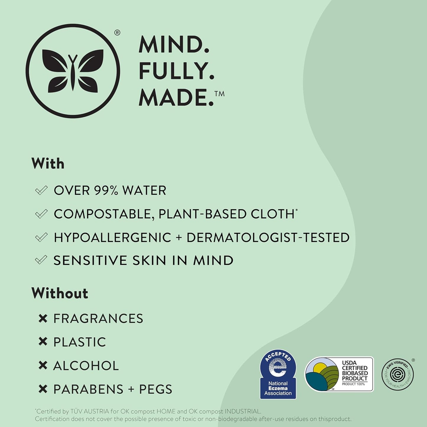 The Honest Company Clean Conscious Multi-Use Wipes, Unscented Hypoallergenic Baby Wipes for Sensitive Skin, 99% Water Plant-Based Compostable Wipes, Rose Blossom, 576 Count