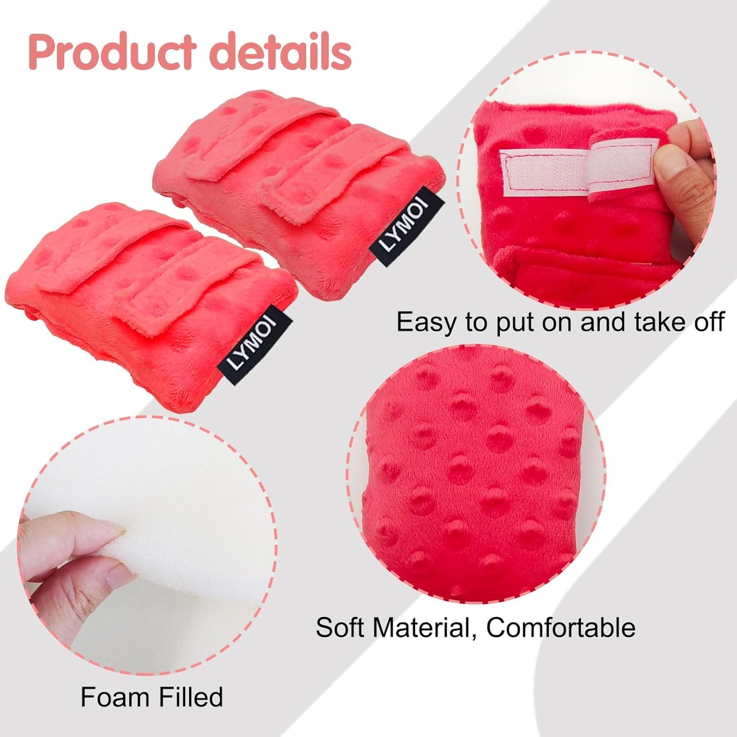 2 Pack Pacemaker Pillow for Bra, Chemo Port Pillow for Chemo Patients, Chemo Port Bra Cushion, Pacemaker Protector, Post Surgery Bra Strap Pads Heart Surgery Recovery Gift (Red)