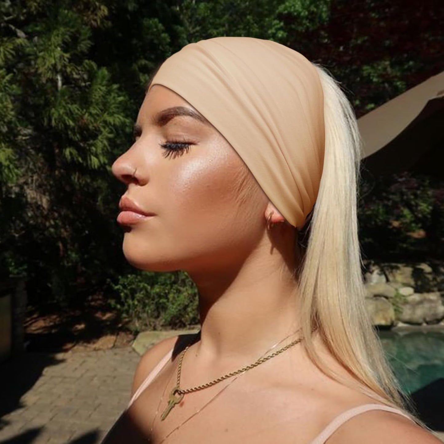 Extra Wide Headbands for Women Large Turban Headband Non Slip Boho Elastic Hairband Hair Twisted Knot Head Bands Accessories