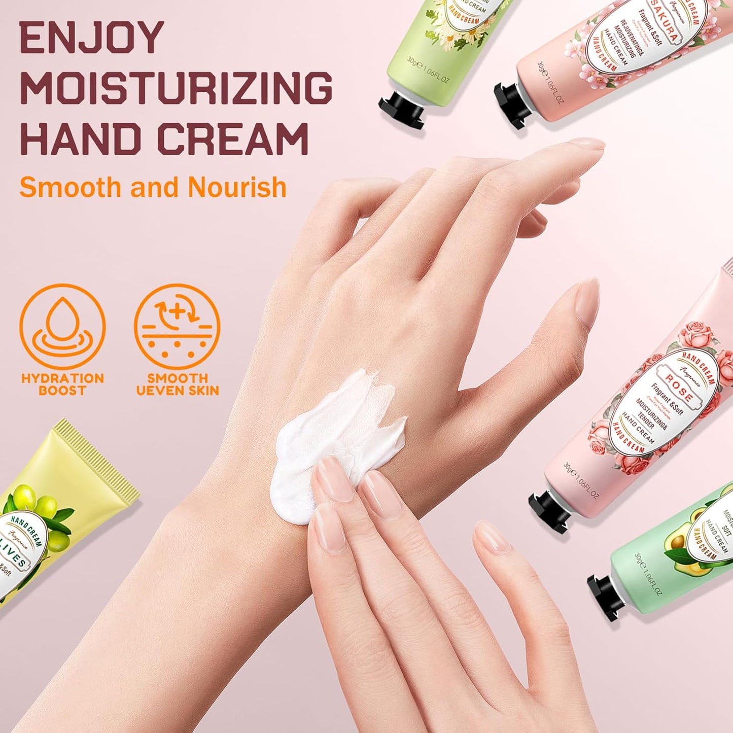 30 Pack Hand Cream Set,Moisturizing Mini Hand Lotion,Travel Size Hand Cream for Women,Bulk Hand Lotions for Dry Cracked Hands,Hydrating Moisturizer for Birthday Gifts and Christmas Gifts