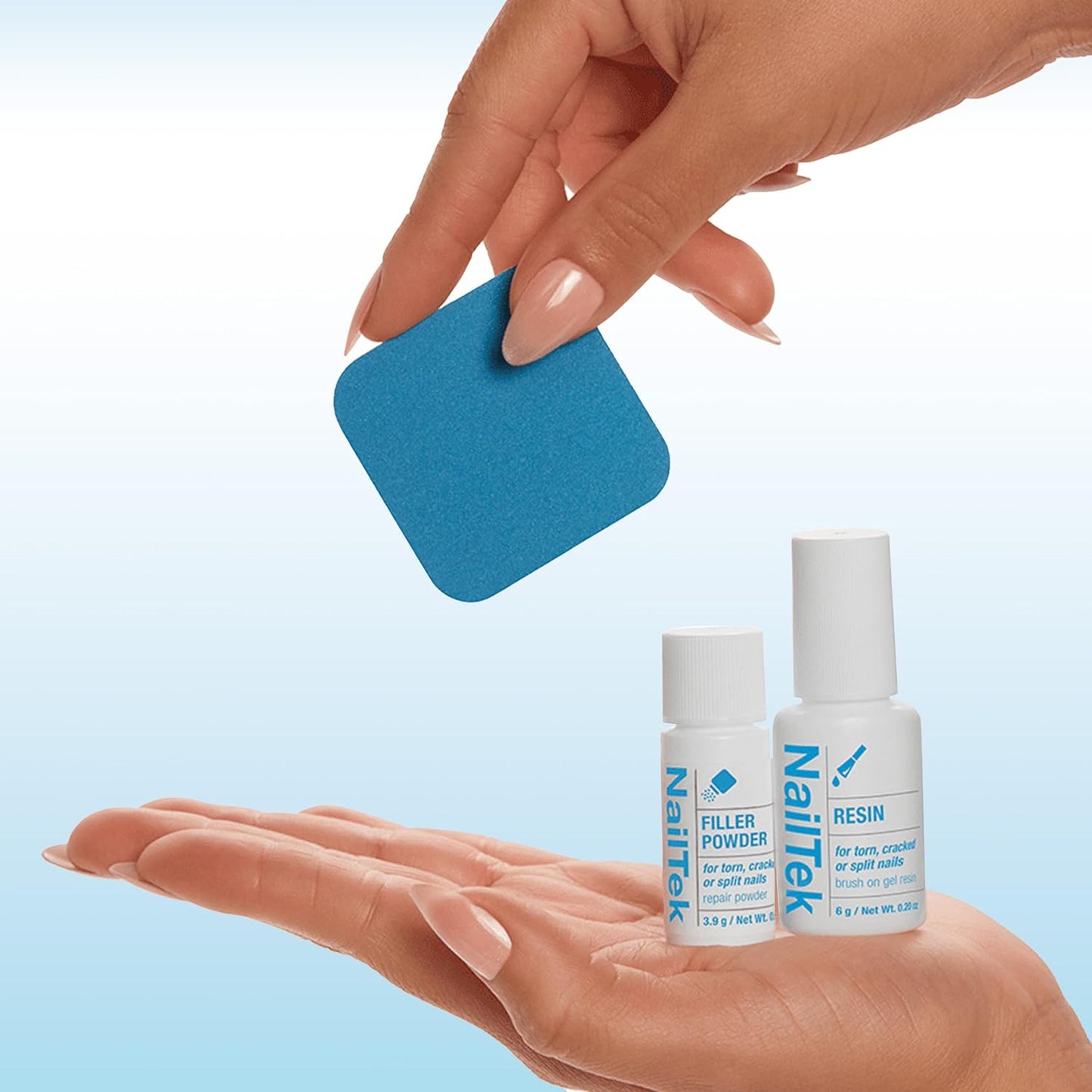 Nail Tek Nail Repair for Damaged Nails – Filler Powder & Resin Kit for Cracked or Split Nails, Strengthener and Growth Recovery, 1 Pack