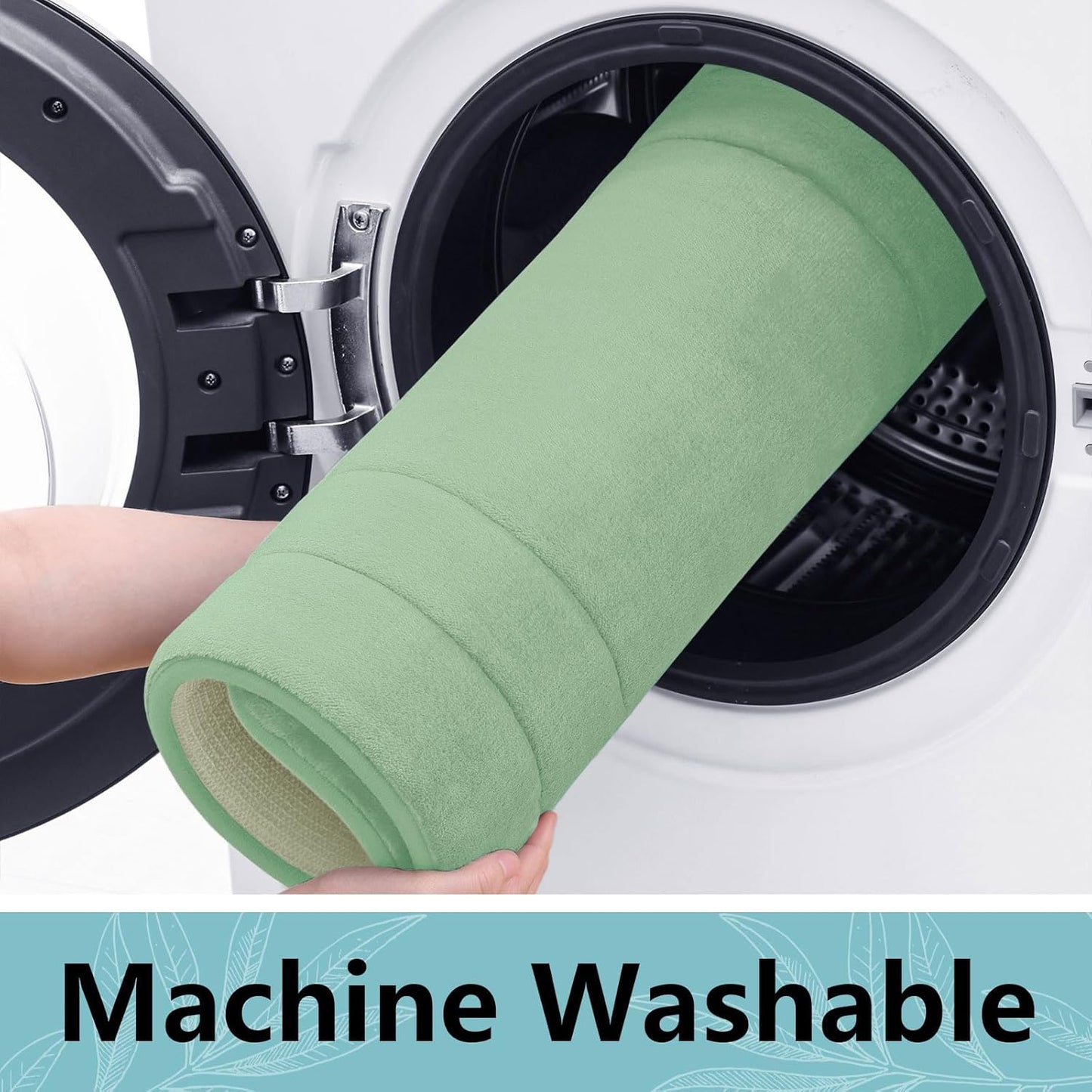 Arotive Memory Foam Bathroom Rug Mat 36x24, Ultra Soft and Absorbent Bath Mat, Machine Wash Dry, Comfortable Bath Rug Carpet for Bathroom Floor, Tub and Shower, Sage Green