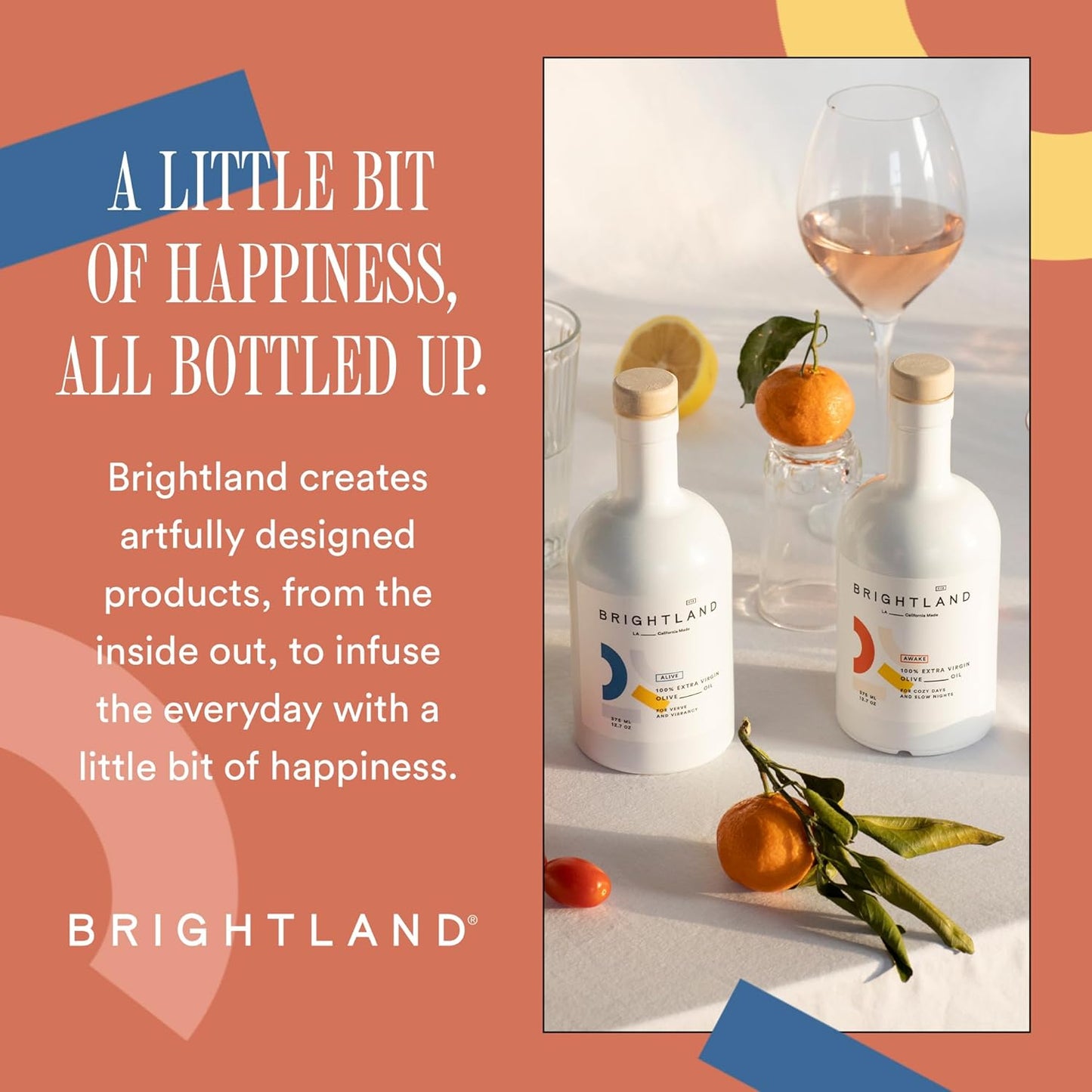 Brightland Extra Virgin Olive Oil, Alive - High Polyphenol Cold-Pressed Oil Ideal for Salads, Hummus, Baked Goods & Bread - Made from Arbosana, Arbequina & Koroneiki Olives - 12.7 Fl Oz