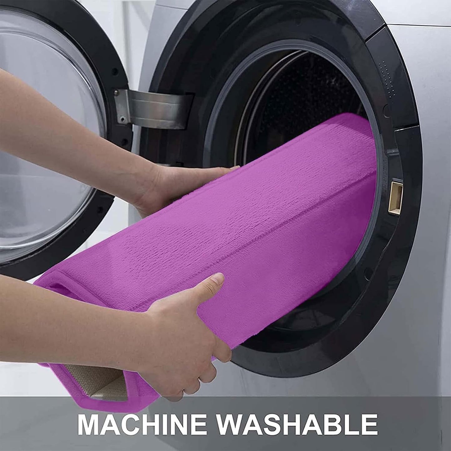 Buganda Memory Foam Bath Mat, 24" x 16", Ultra Soft and Non-Slip Bathroom Rugs, Water Absorbent and Machine Washable Bath Rug for Bathroom, Shower, and Tub, Violet