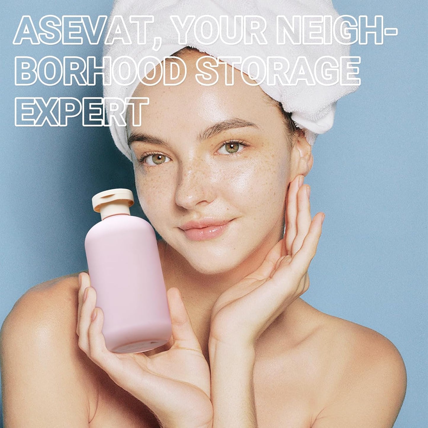 ASEVAT 10 oz Plastic Squeeze Bottle for Lotion, Plastic Empty Shampoo Conditioner Container, Plastic Travel Size Toiletries Bottles for Shampoo, Lotion, Cream and Liquids (3 Pcs