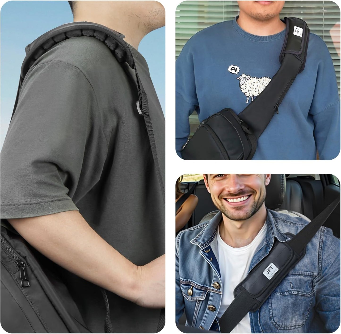 Shoulder Strap Pad of 3D Air Cushion, Backpack Accessories, Non-Slip Shoulder Strap Pad, for Hiking and Camping Bags