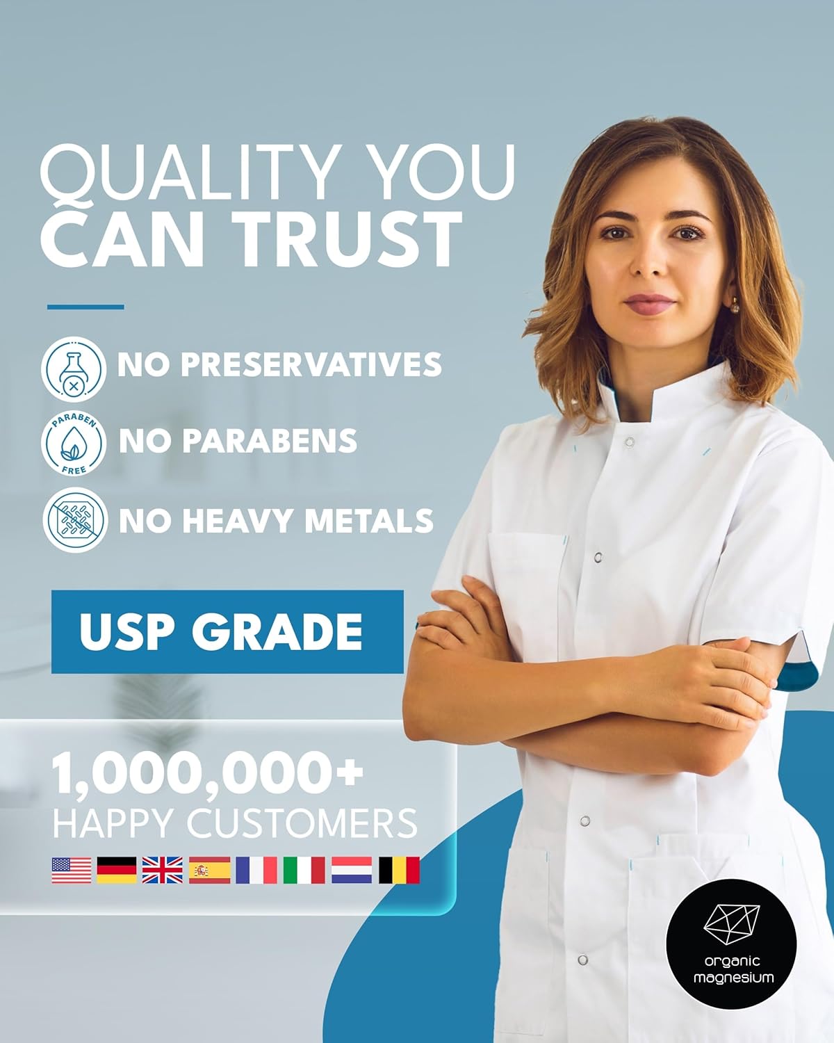 Organic Organic Magnesium Spray Oil for Feet, Sleep & Sore Muscles – 100% Pure Ancient Zechstein Mg Chloride, Topical Formula for Natural Relaxation, Body Massage, Leg Cramps & Workout Relief