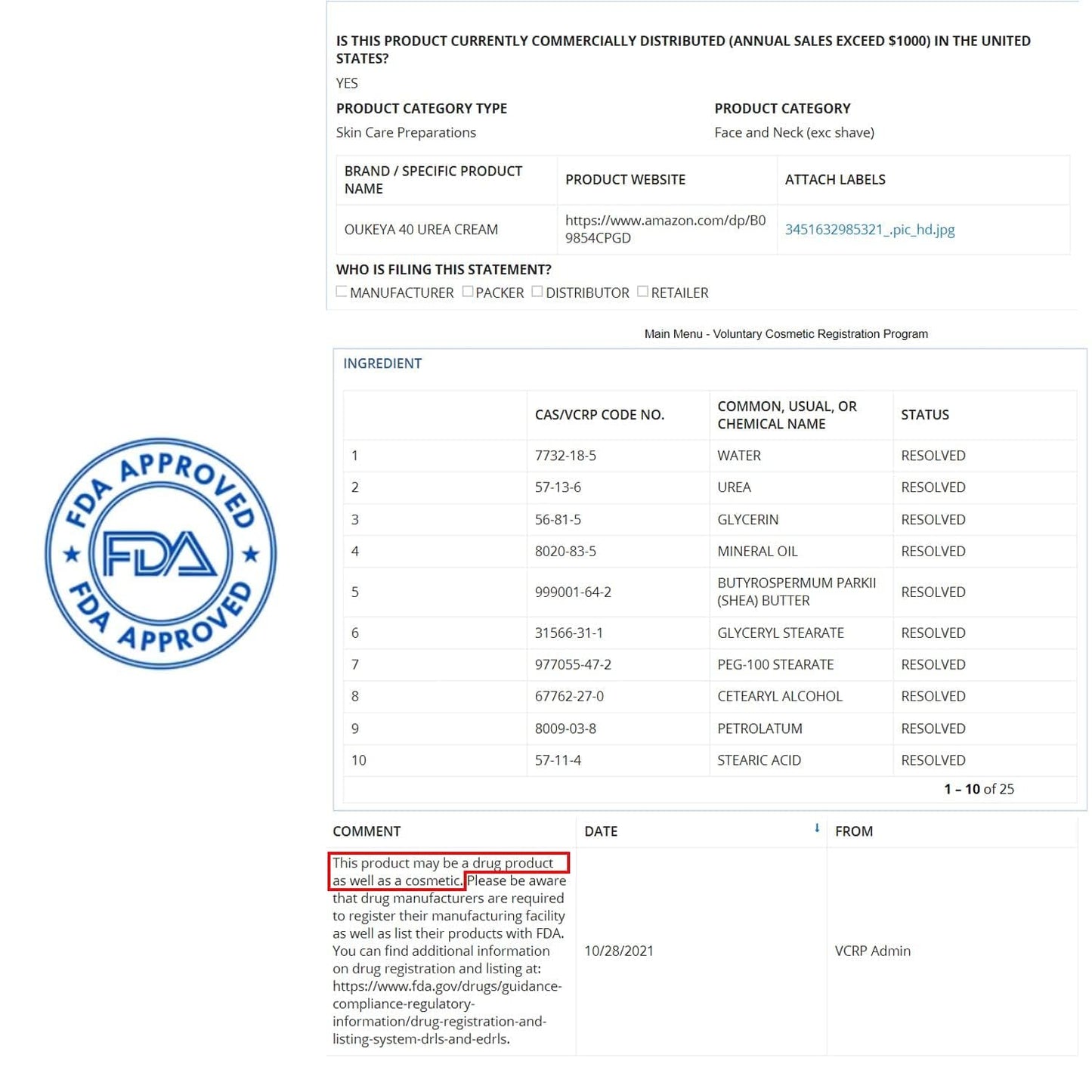 OUKEYA Urea Cream 40 Percent Tube 3 Oz, Foot & Hand Cream for Dry Cracked, 40 per Urea Lotion for Feet Maximum Strength