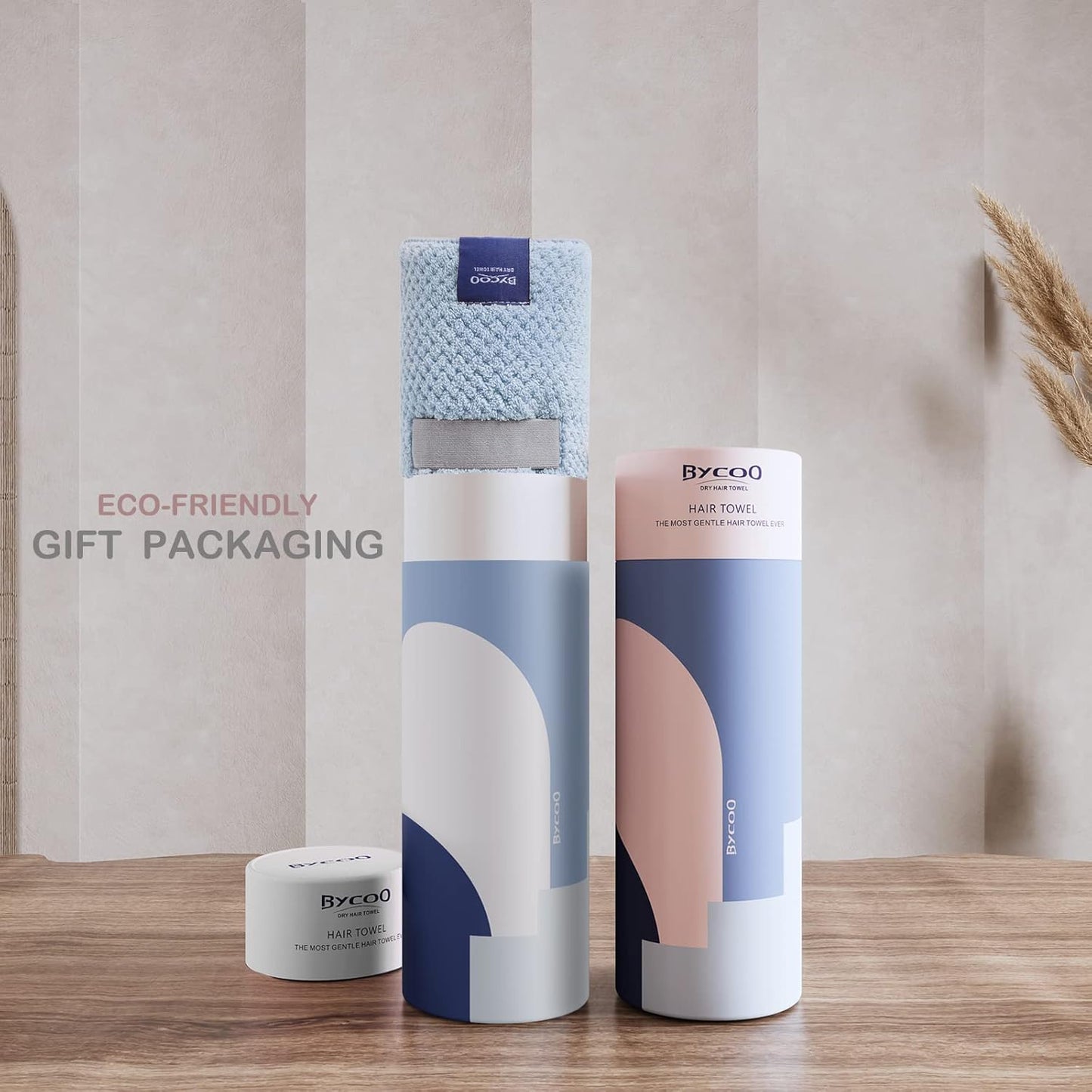 Large Microfiber Hair Towel Wrap for Women, Anti Frizz Hair Drying Towel with Elastic Strap, Fast Dry | Super Absorbent | Quick Dry Hair Turban for Wet, Curly, Long & Thick Hair -Blue