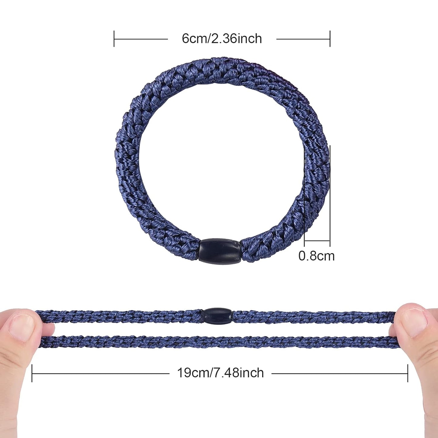 Funtopia 30 Pcs Hair Ties for Thick Hair - Bracelet Ponytail Holders, High Elastic Sports Accessories for Girls and Women, Mixed Color