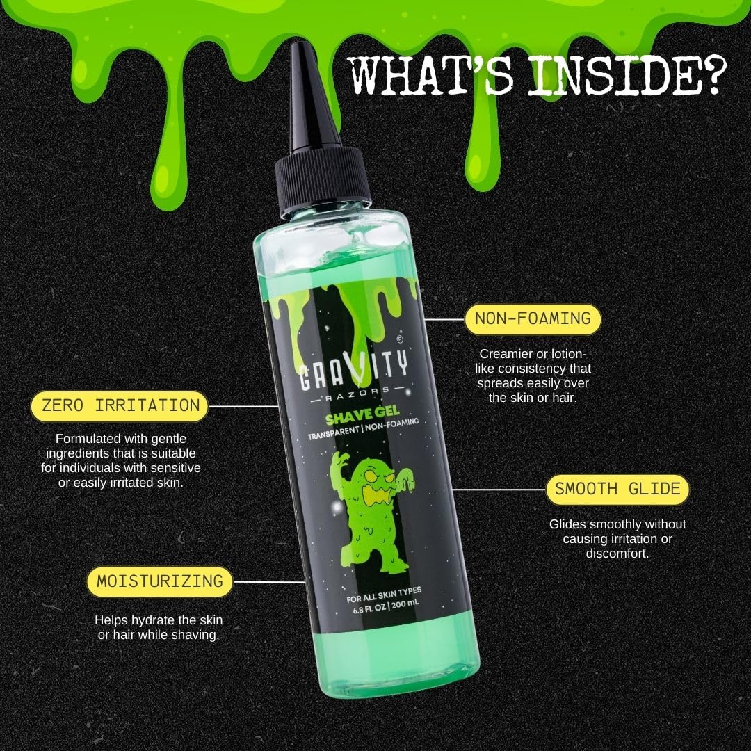 Non-Foaming Shave Gel for Men - Professional Barber-Grade Shaving Gel, Moisturizing & Skin Replenishing, Smooth Close Shave. 6.8 oz, Sandalwood scent